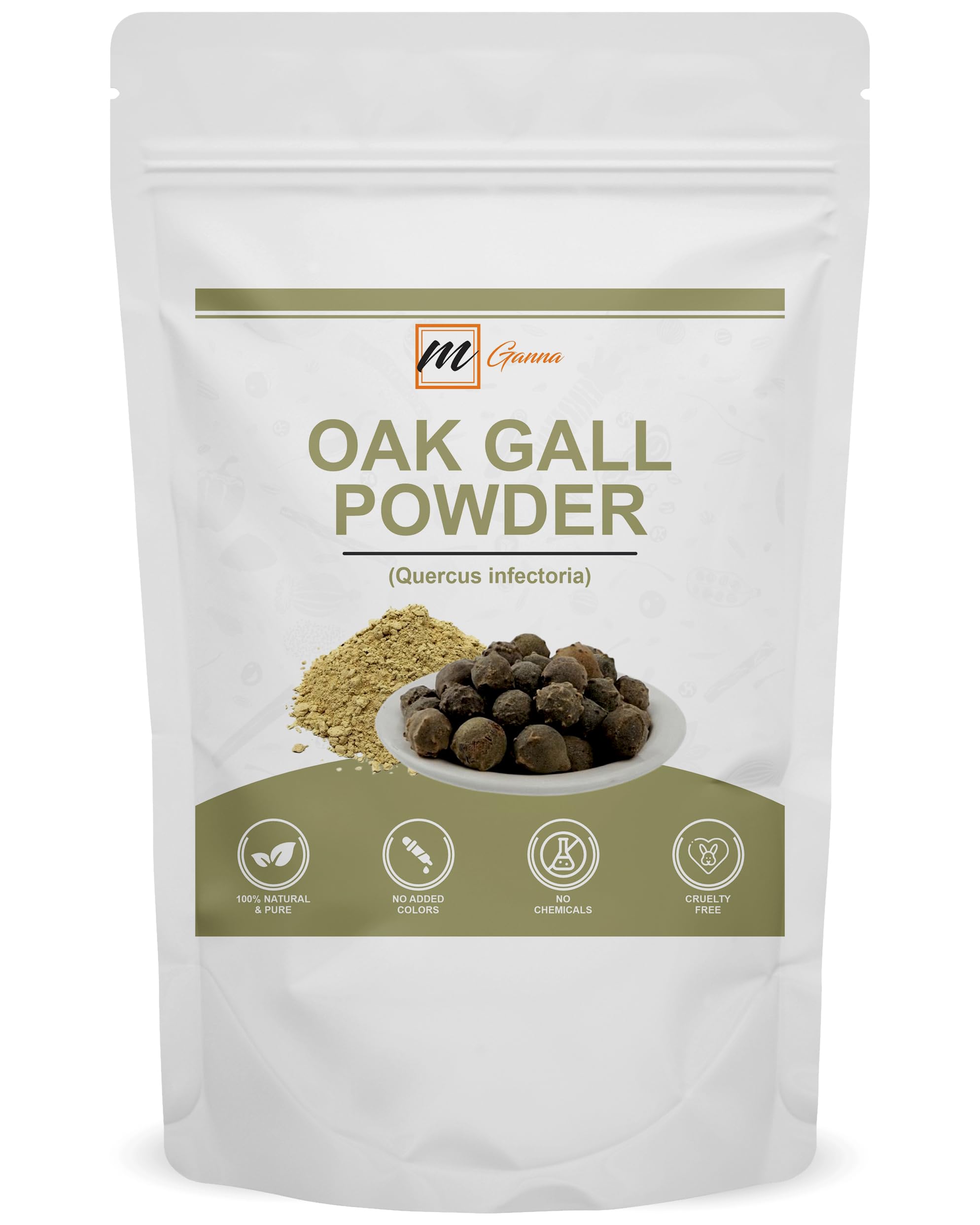 100% Natural Oak Gall Powder 0.22 lbs / 100 GMS | Quercus Infectoria/Majuphal or Manjuphal