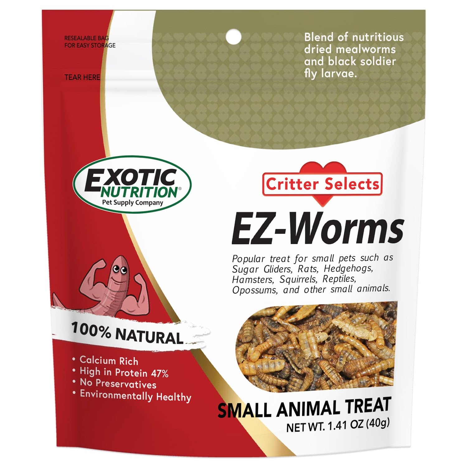 Exotic Nutrition EZ-Worms 1.41 oz.