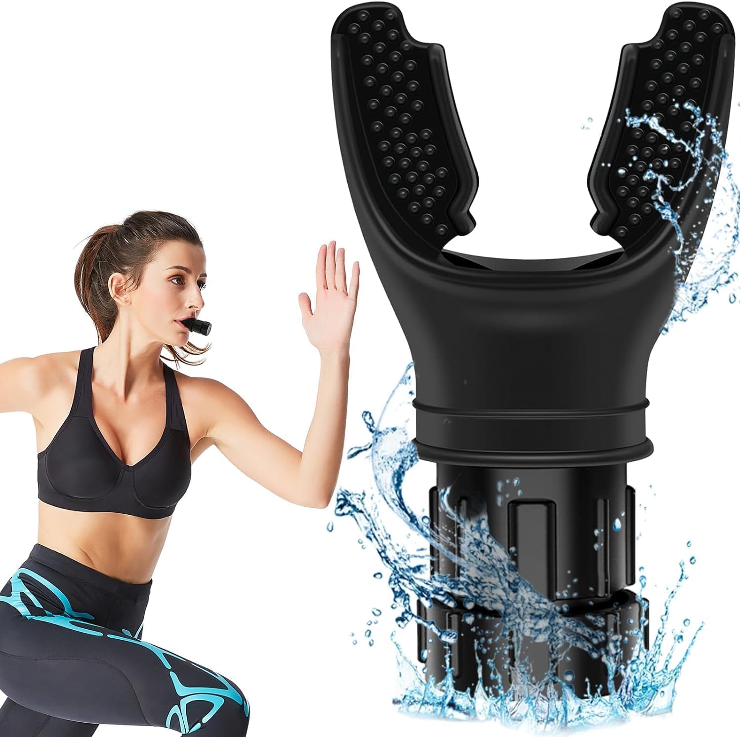 VAIDUE Breathing Exerciser Trainer, Lung Trainer Exercise Device, Breathing Enhancer Improve Breathing Ability, Portable Muscle Trainer Increased Sports Breathing Fitness Equipment Men and Women