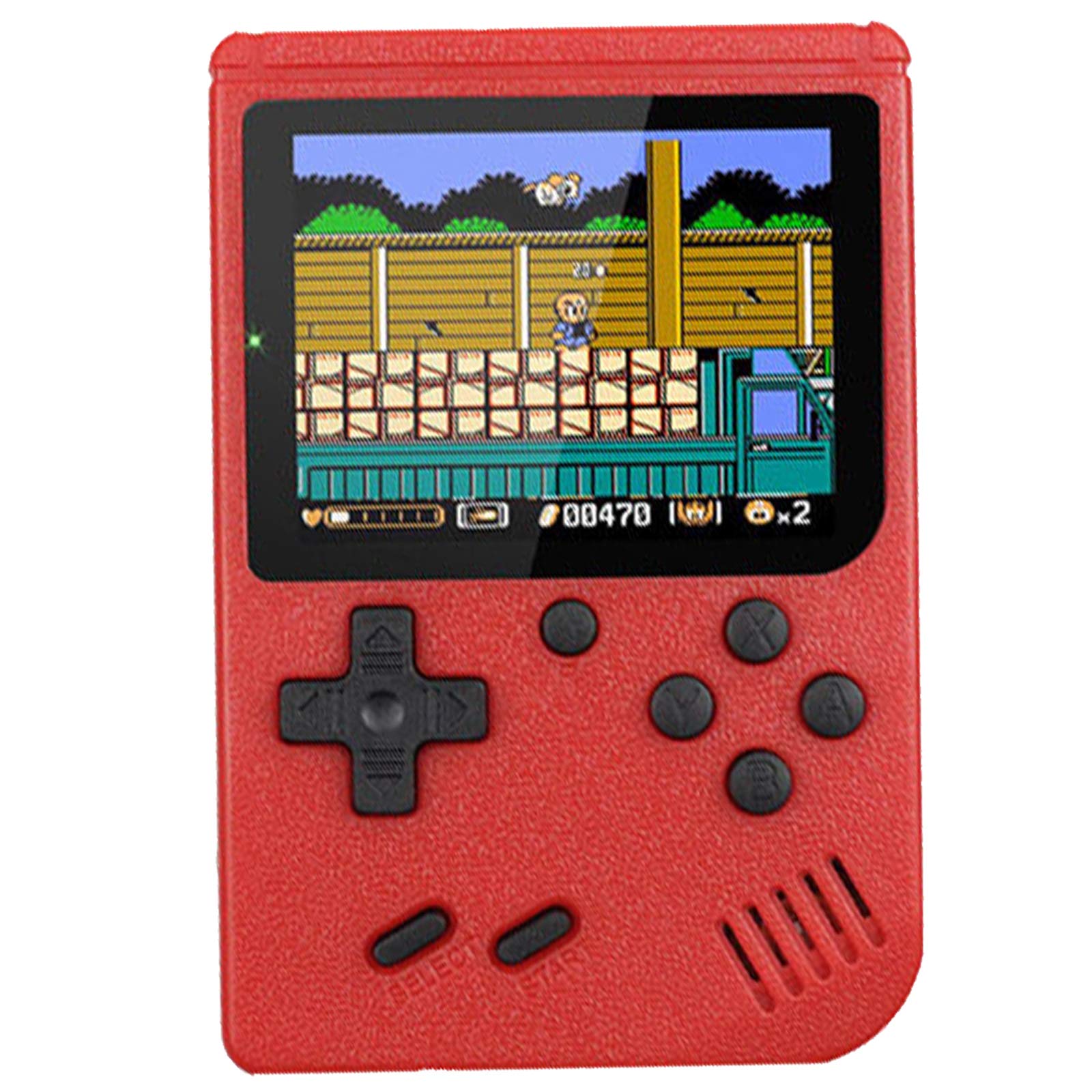 Retro Game Machine Handheld Game Console with 400 Classical FC Game Console Support for Connecting TV Presents Birthday for Kids and Adult (ZJ-red)