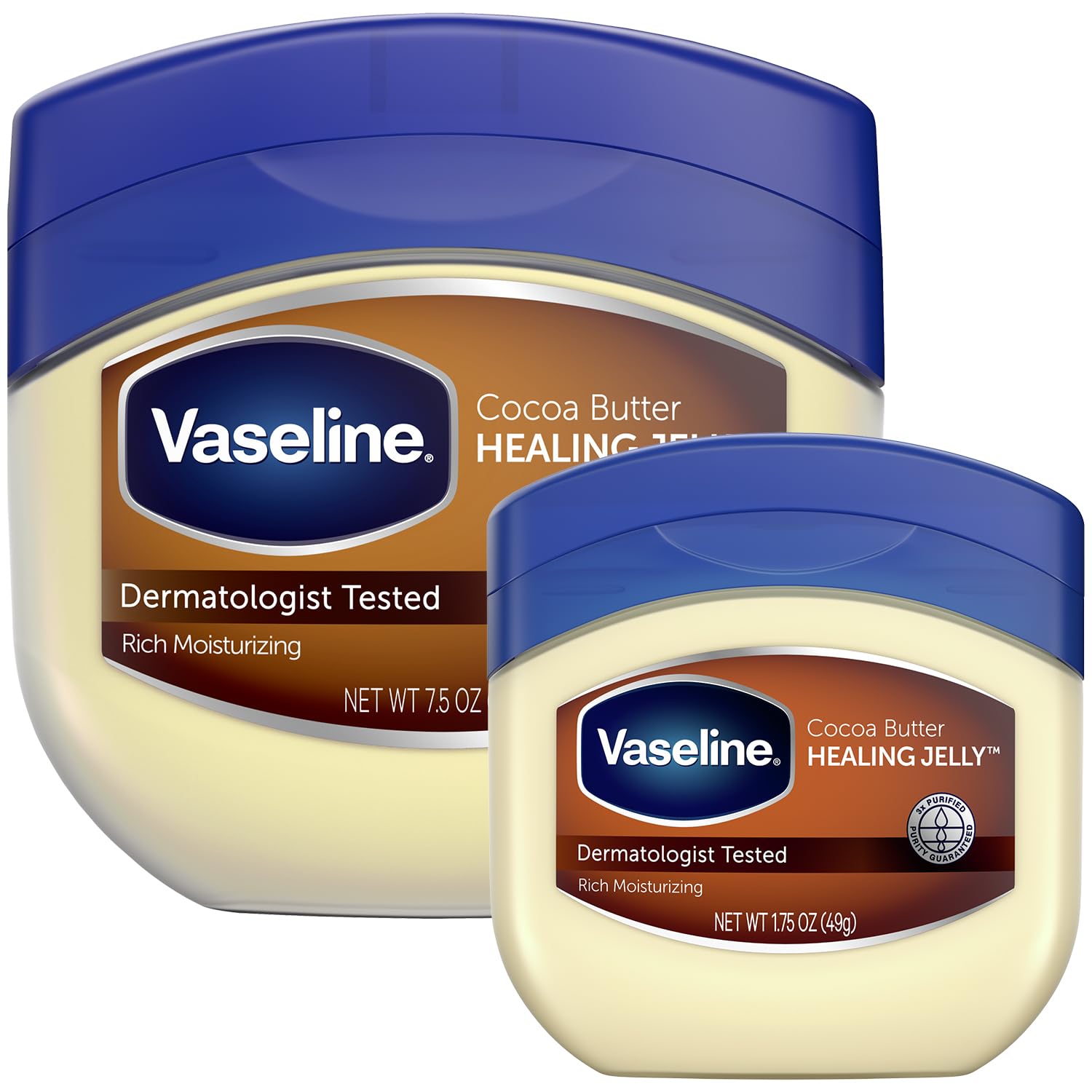 VaselinePetroleum Jelly, Cocoa Butter, 7.5 Ounce [With Bonus 1.7 Ounce] (Pack of 2)