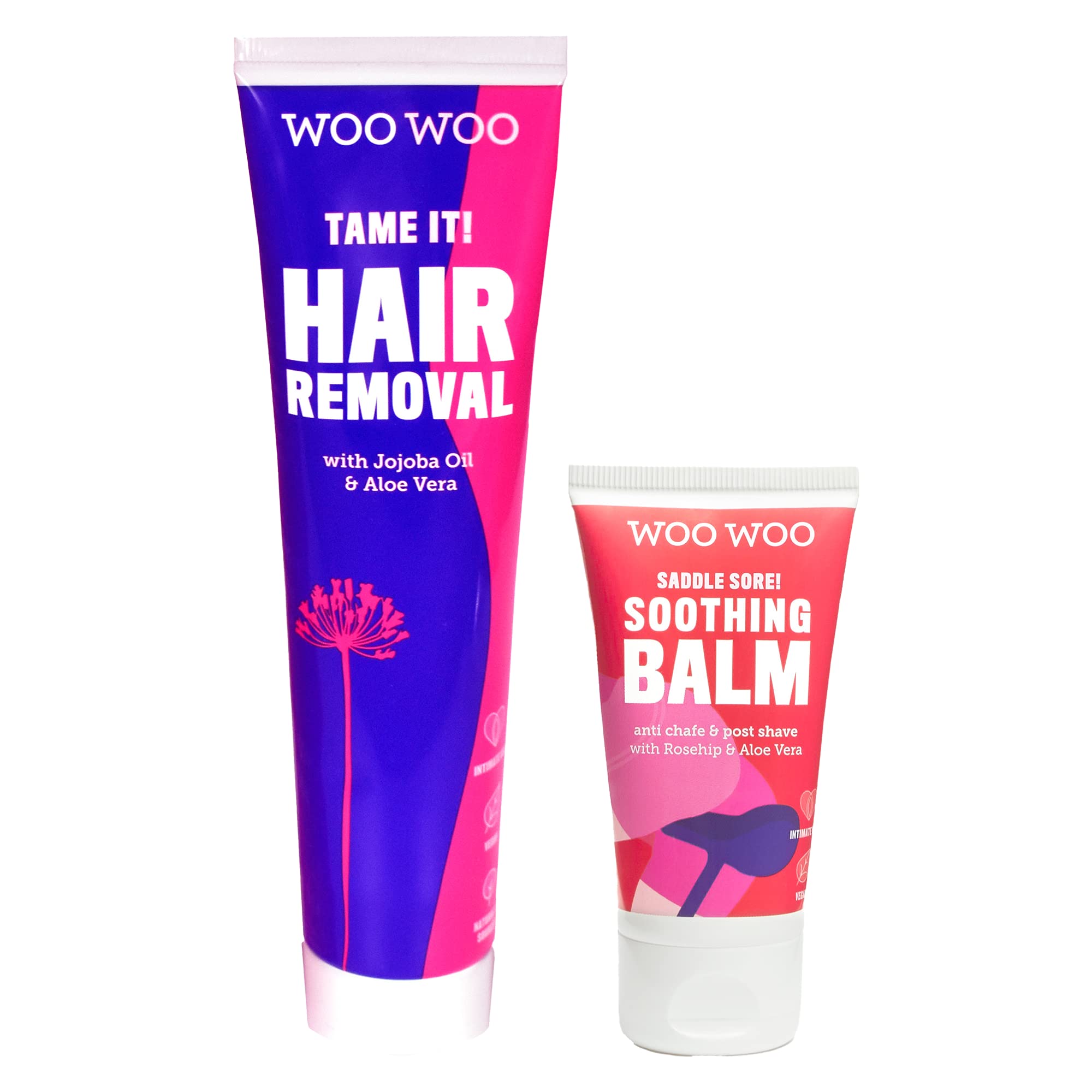 WOOWOONatural Tame It! Full Size Hair Removal Dolphin Smooth Bundle | Clean + Vegan Intimate Skin Care (2 Piece Bundle)