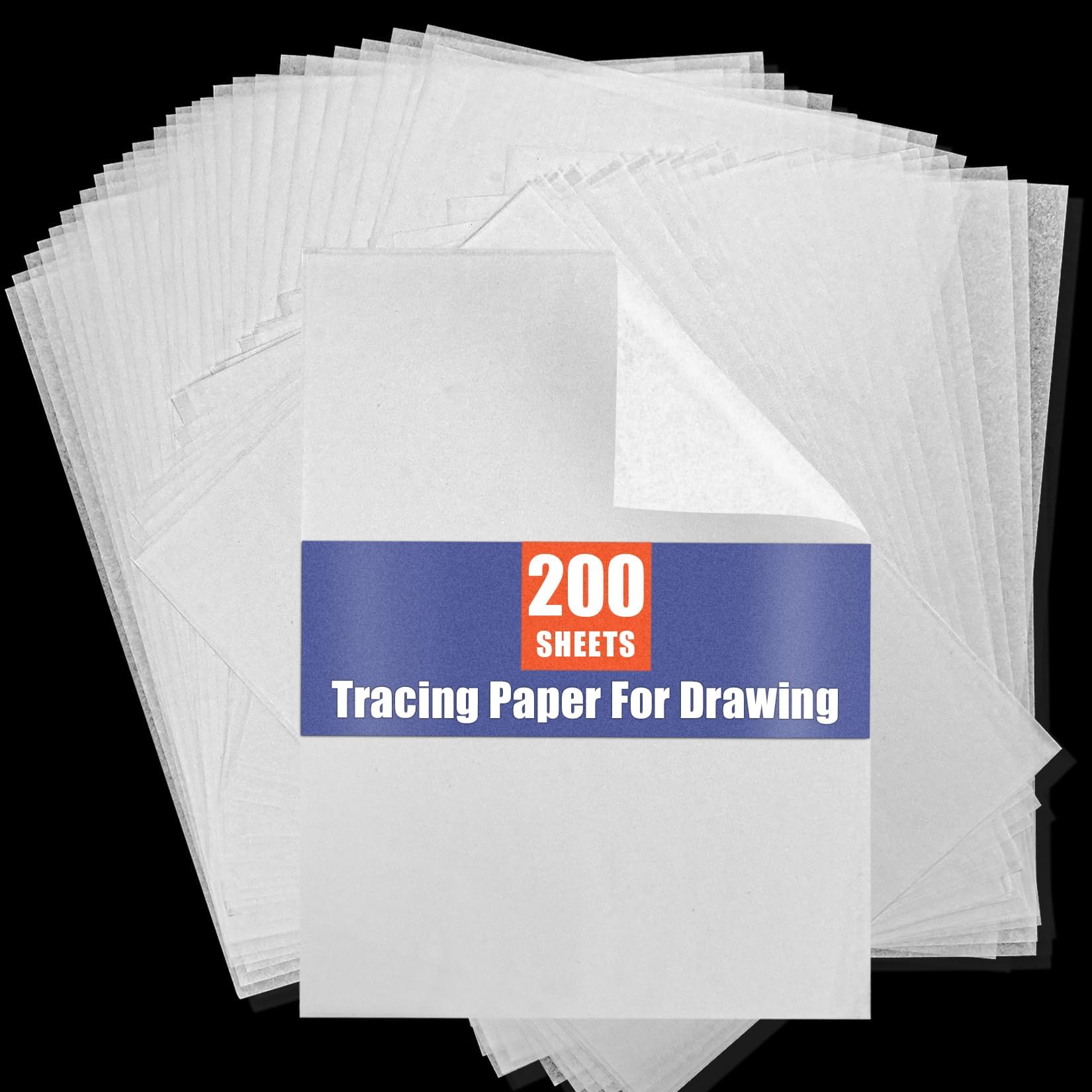 Transfer Paper Tracing Paper for Drawing Trace Paper - PSLER Translucent Tracing Paper on Artist Lettering Sketch Drawing for Pencil Ink Markers (Transparent)