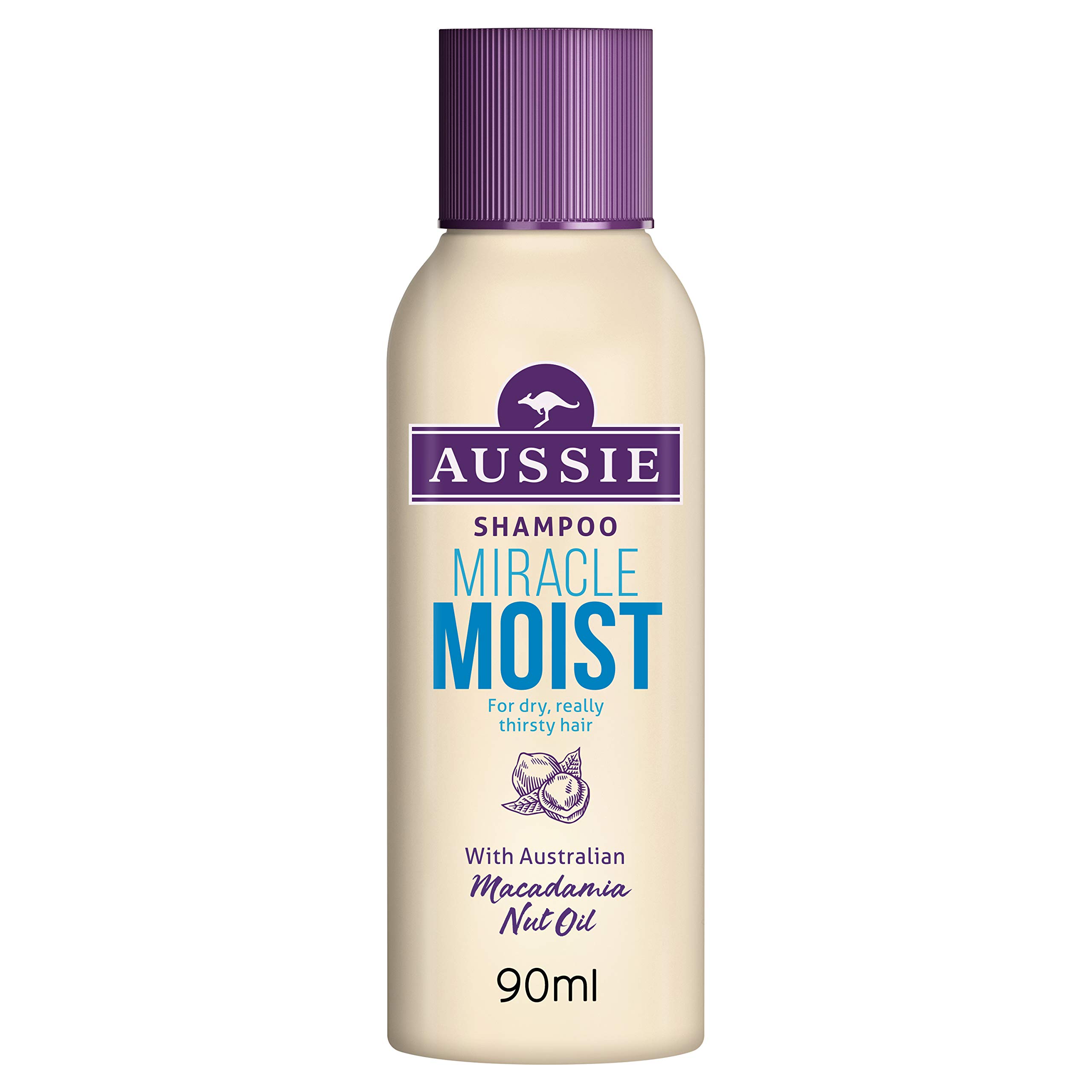 Aussie Miracle Moist Shampoo For Dry & Thirsty Hair, 90ml