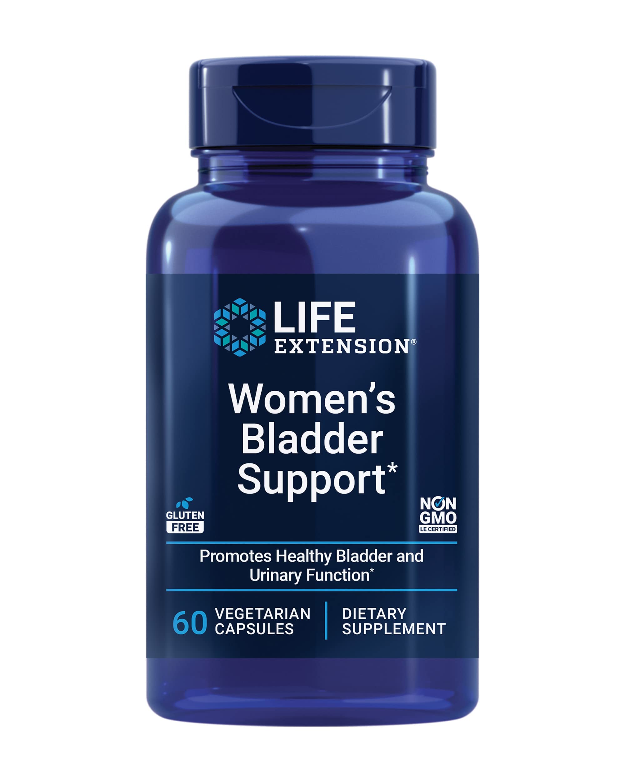 Life ExtensionWomen's Bladder Support – for Bladder Health and Normal Urinary Frequency – Horsetail, Lindera and Three-Leaf Caper Extracts – Non-GMO – Gluten Free — 60 Vegetarian Capsules