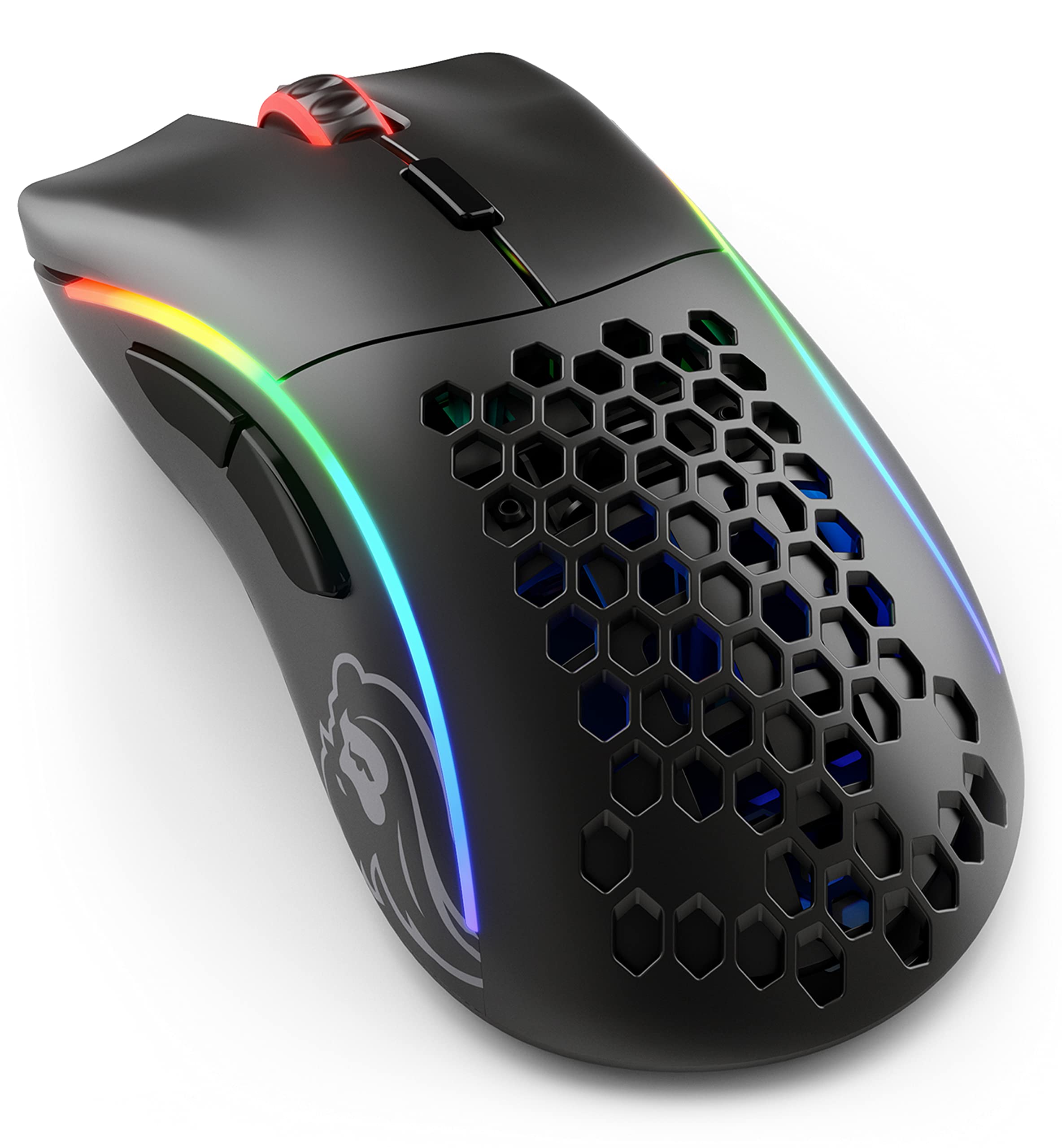 Glorious Model D Wireless Gaming Mouse - 69g Superlight, Lag Free 2.4Ghz Wireless, Up to 71 Hour Battery, RGB, BAMF Sensor, Ergonomic, 6 Buttons - Matte Black