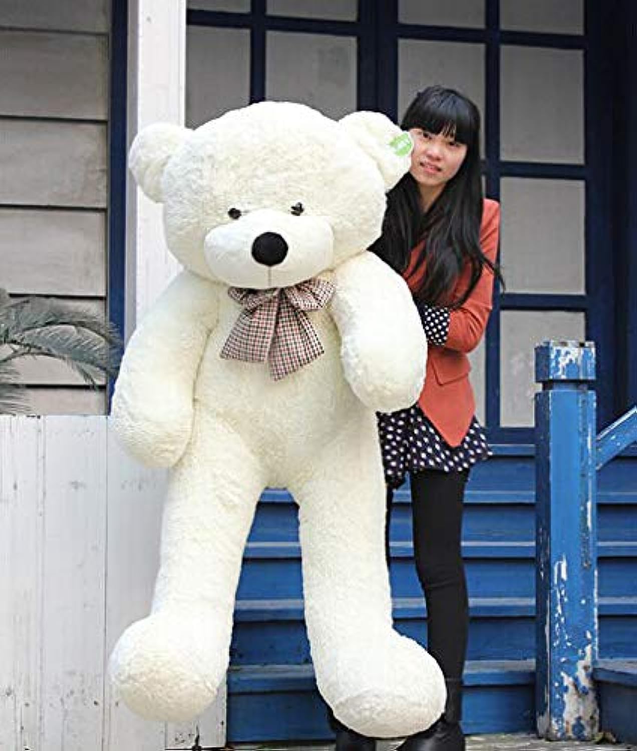 Birthday Life-size Huge Teddy Bear Birthday Day Gift Teddy Bear for Children and Female (White) 160CM