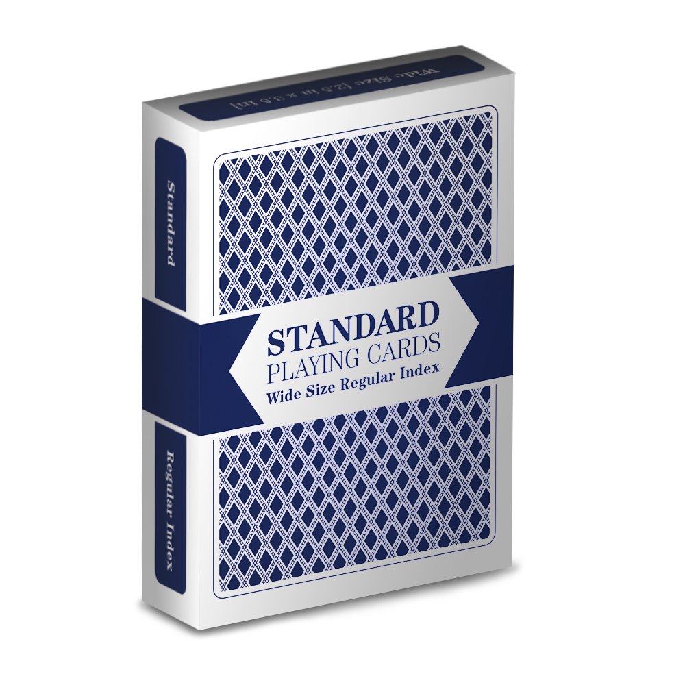 Single Blue Deck Standard Playing Cards (Wide Size, Regular Index)