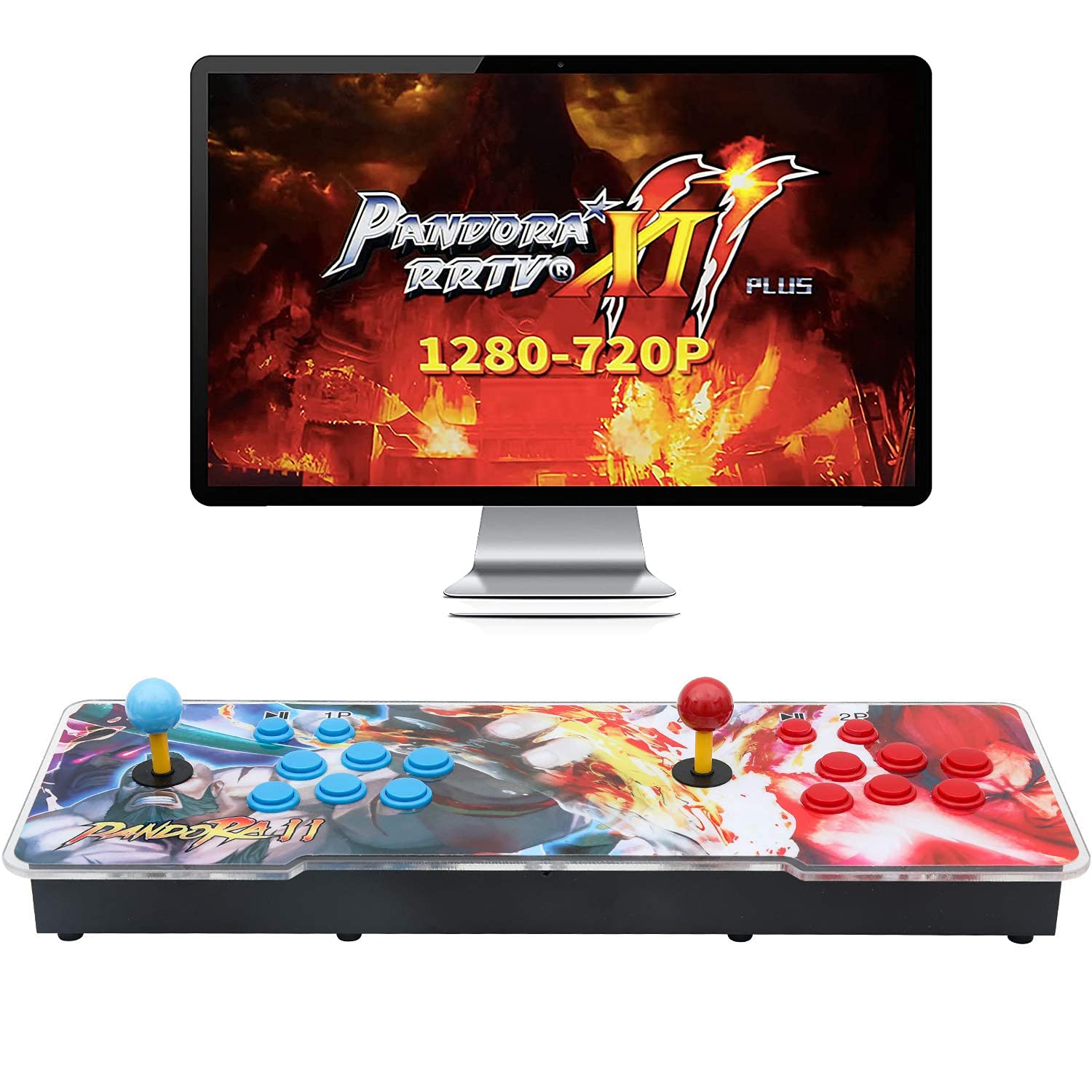 【30000 Games in 1】 Arcade Game Console ,Pandora Treasure 3D Double Stick,30000 Classic Arcade Game,Search Games, Support 3D Games,Favorite List, 4 Players Online Game,1280X720 Full HD Video Game