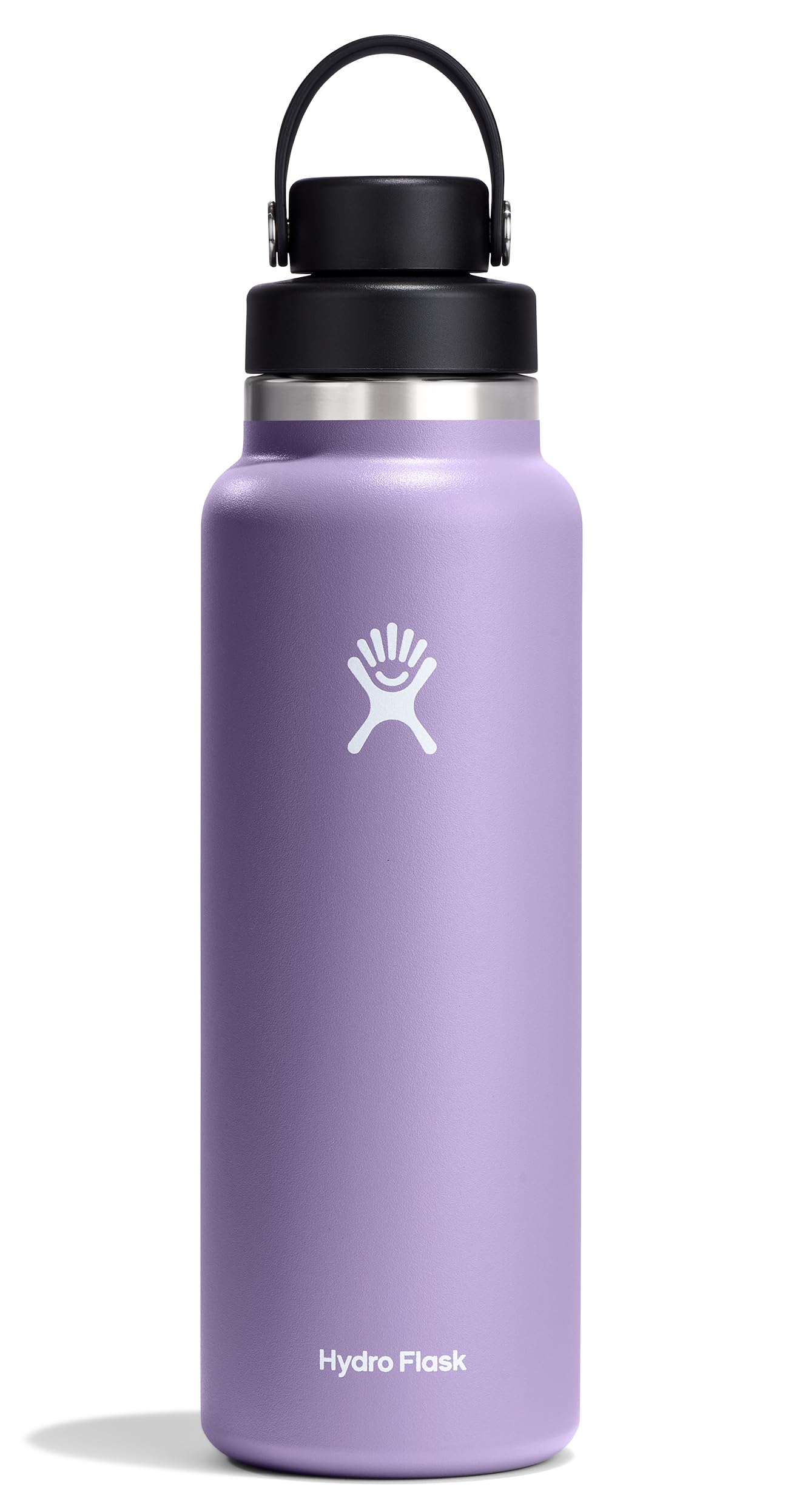 Hydro FlaskWide Mouth Chug Cap vacuum insulated stainless steel water bottle with leakproof closeable lid for cold water drinks, sports, travel, car and school