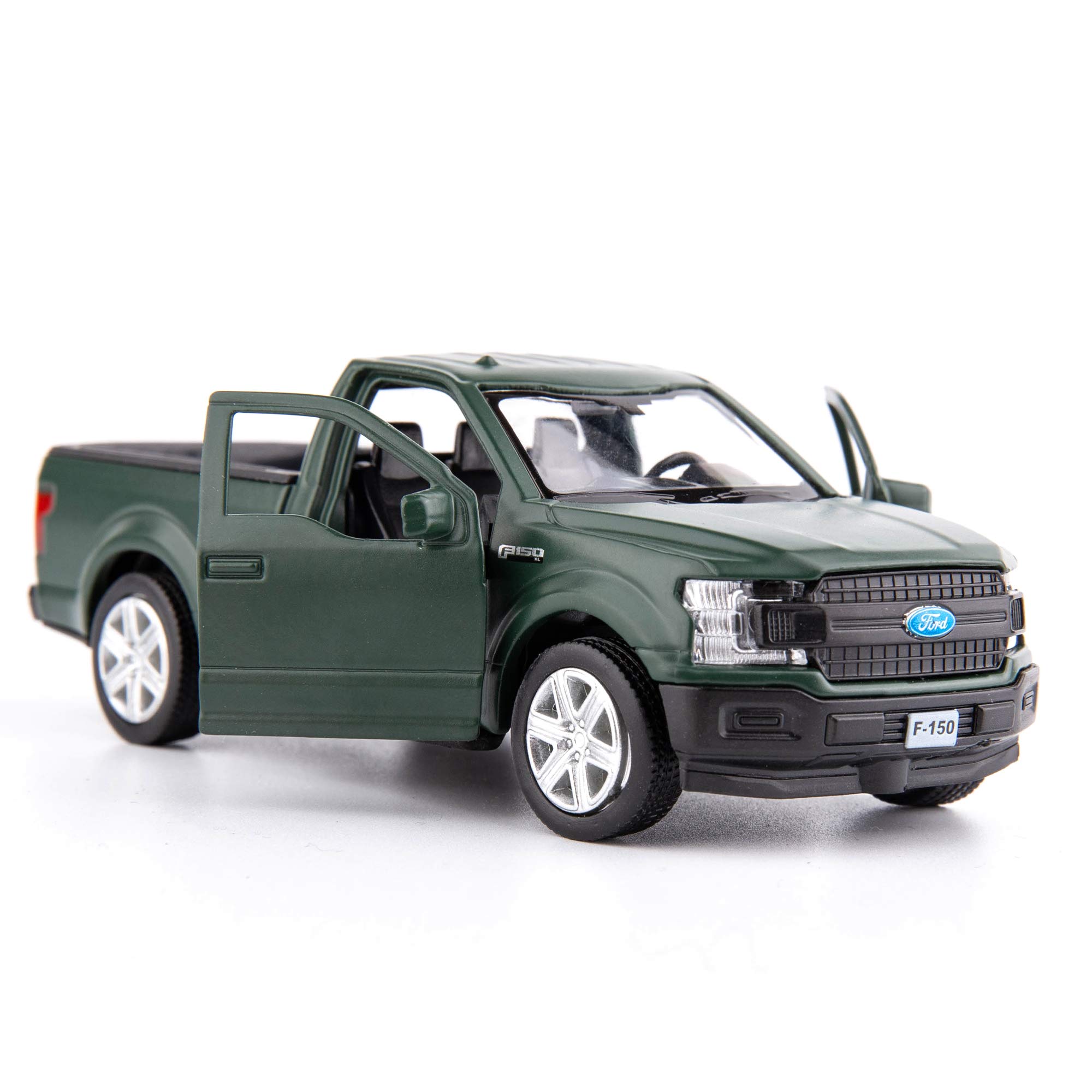 TGRCM-CZ 1/36 Scale Ford F150 Pickup Truck Casting Car Model, Zinc Alloy Toy Car for Kids, Pull Back Vehicles Toy Car for Toddlers Kids Boys Girls (Dark Green)