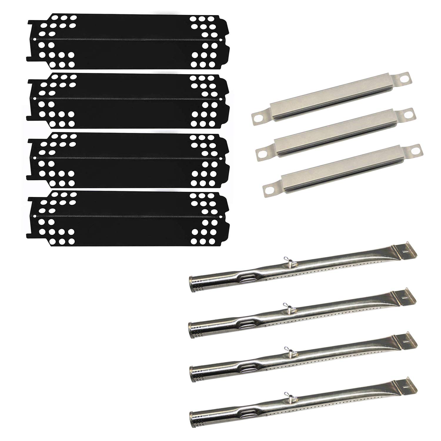 Hongso Repair Kit Replacement for Charbroil 463436213, 463436214, 463436215, 463234413, 467300115, Thermos 466360113, Heat Plates G432-0096-W1, Grill Pipe Burner Tubes G432-Y700-W1, Crossover Tubes