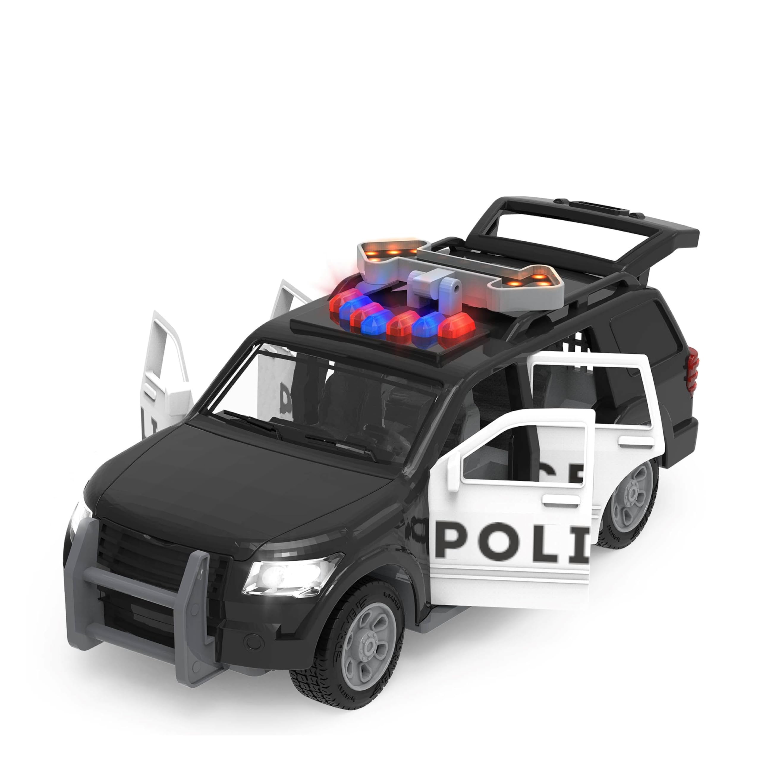 DRIVEN by Battat - Micro Police SUV - Toy Car with Lights and Sound - Rescue Cars and Toys for Kids Aged 3 and Up