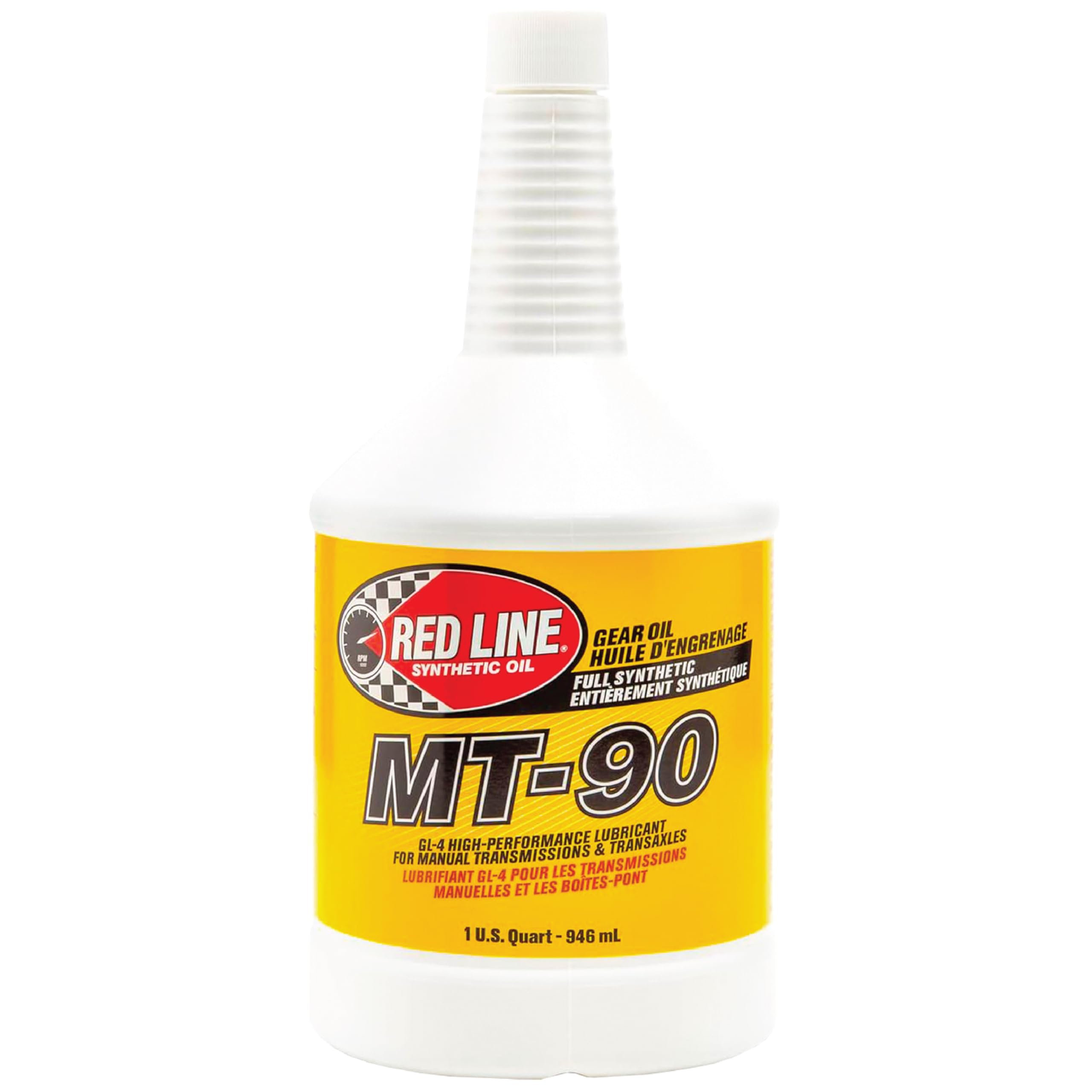 Red Line 50304 MT-90 75W-90 GL-4 Manual Transmission and Transaxle Lubricant (MTL) - 1 Quart (4 Pack)