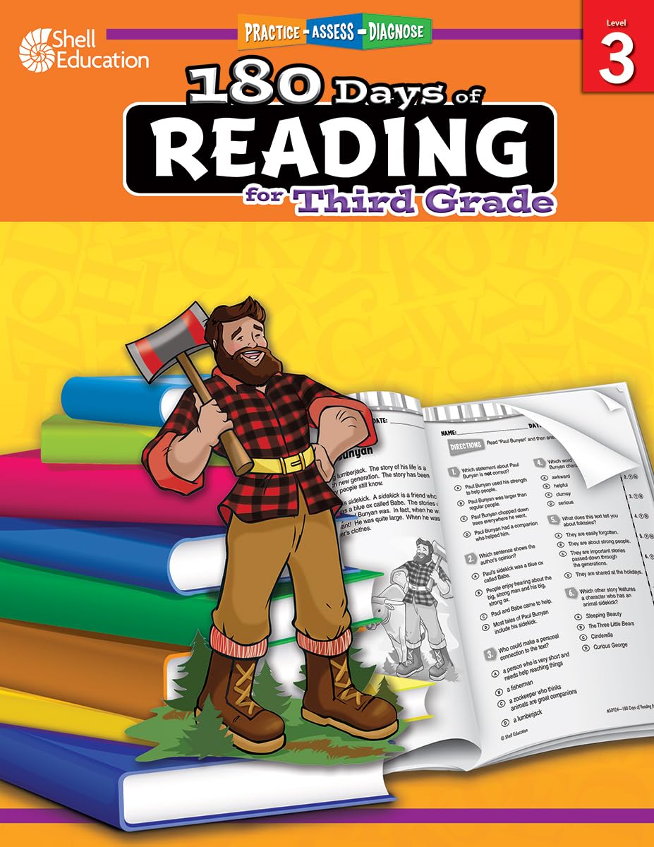 180 Days: Reading for 3rd Grade Practice Workbook for Classroom and Home, Cool and Fun Practice Created by Teachers 1st Edition