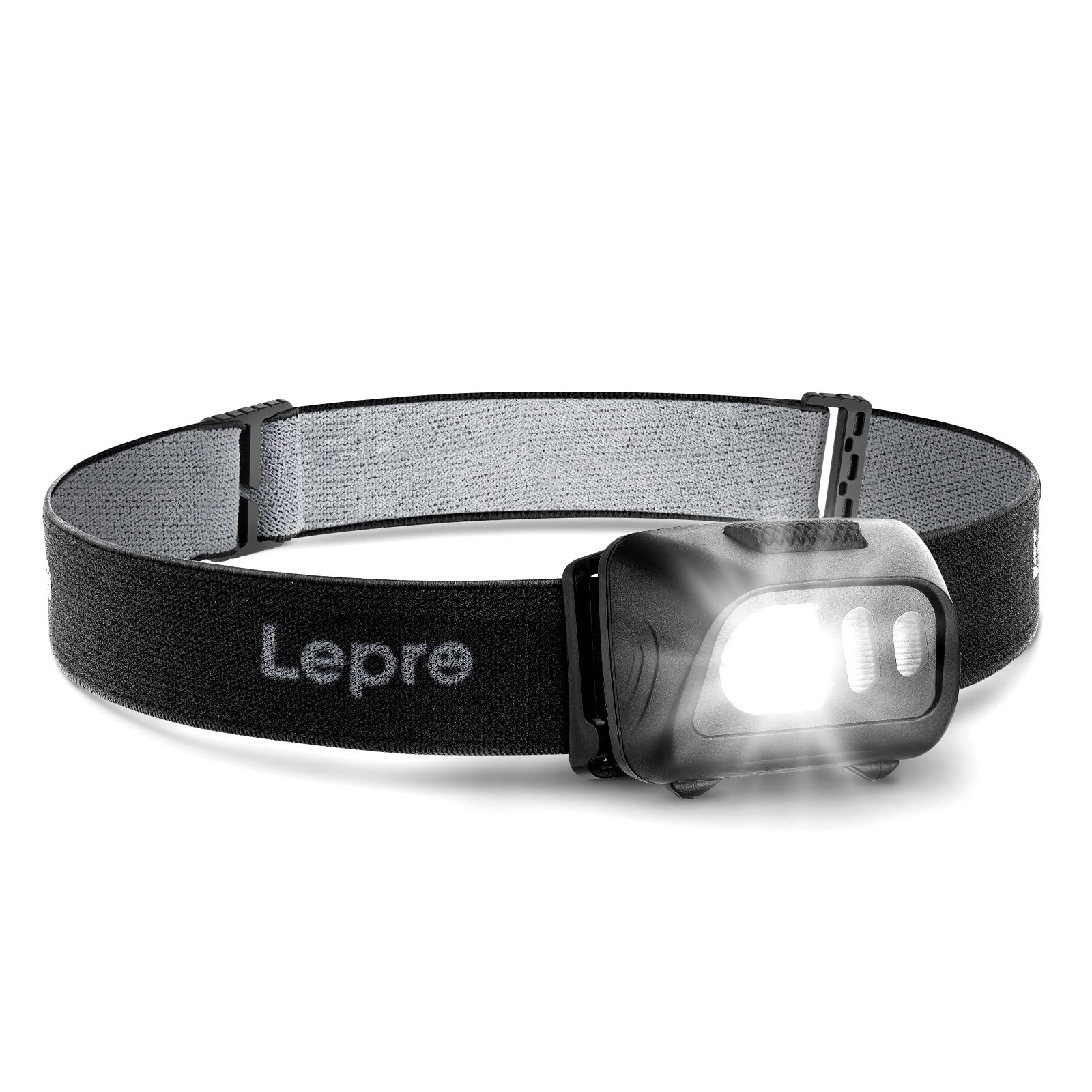 Lepro Head Torch, 700L Super Bright LED Headlamp with 6 Lighting Modes, Waterproof, 3A Battery Powered, Lightweight Headlight for Cycling Running Camping for Kids Adults