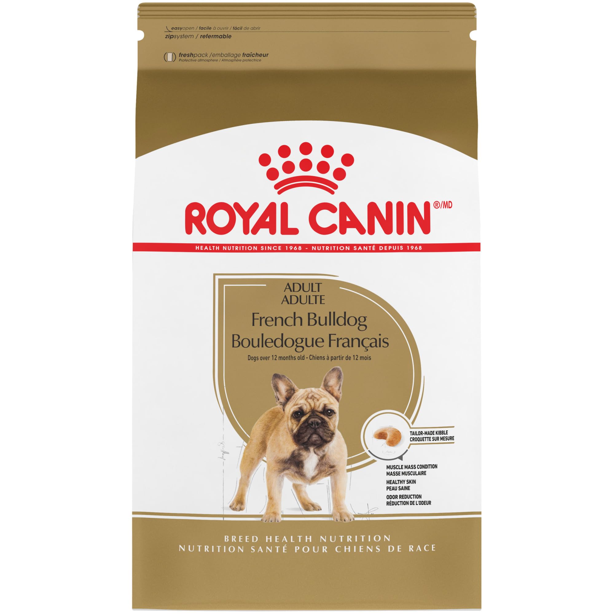 Royal CaninBreed Health Nutrition French Bulldog Adult: Dry Dog Food, 17 lb bag