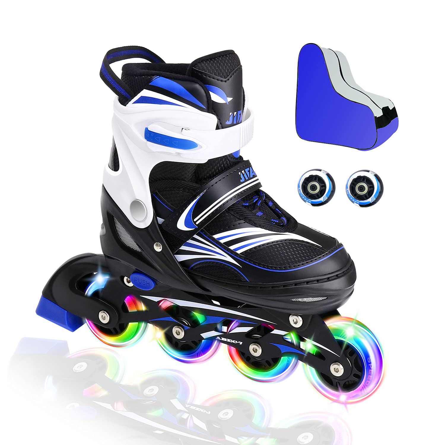 Adjustable Inline Skates for Kids with Full Light Up Wheels ,Outdoor Roller Skates for Girls and Boys,Inline Skates for Children Teens Women for Indoor Outdoor Backyard Skating