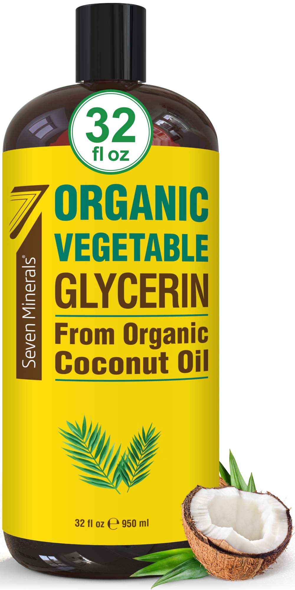 Seven Minerals Organic Vegetable Glycerin - 32fl. oz Bottle