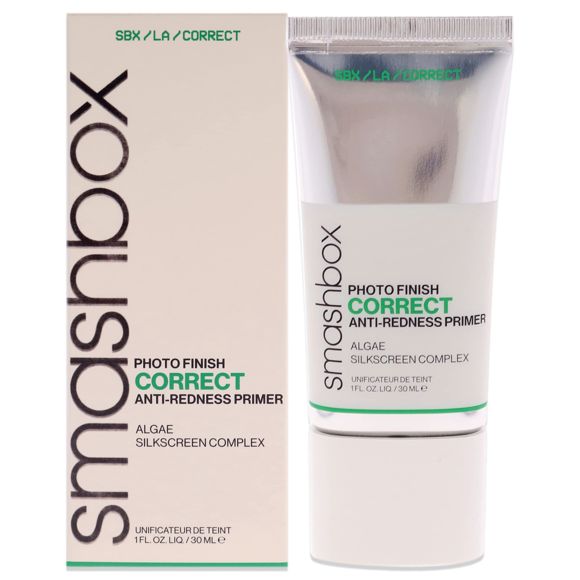 Smashbox Photo Finish Correct Anti-Redness Makeup Primer | Soothing, Vegan + Cruelty Free, 1 fl. oz.