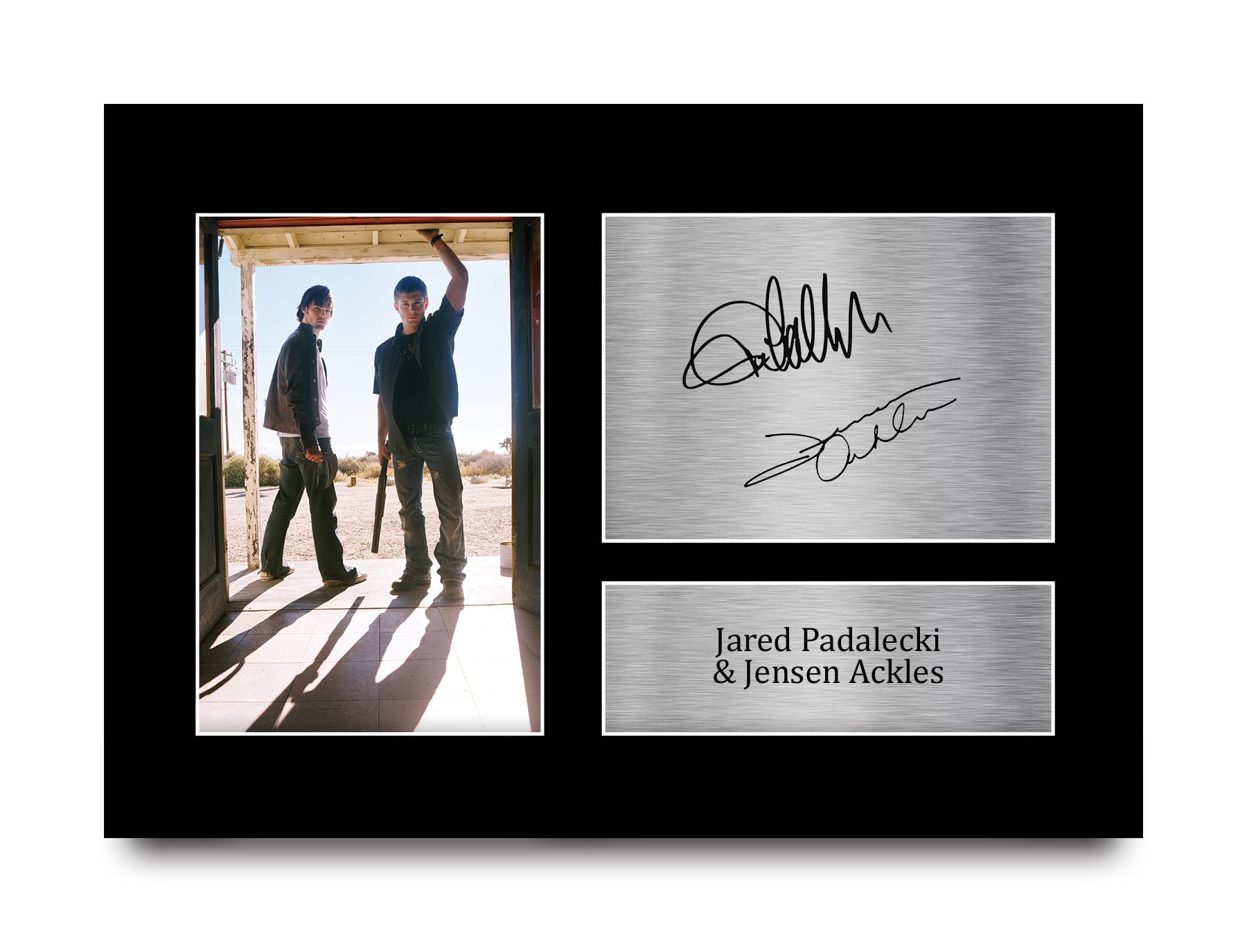 HWC TradingA4 Jared Padalecki & Jensen Ackles Supernatural Gifts Printed Signed Photo Autographed For TV Series Fans