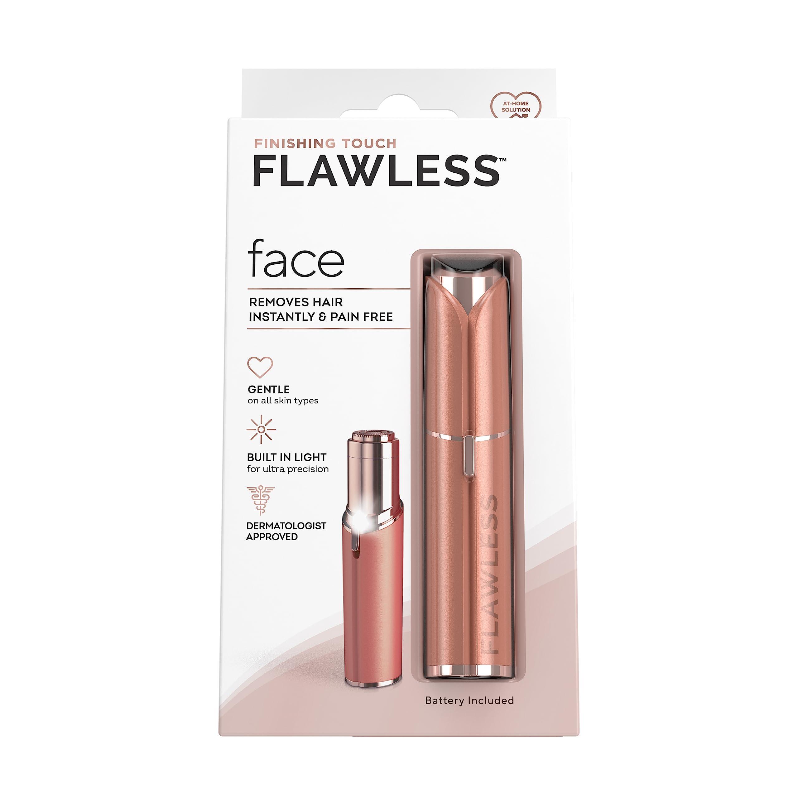 Finishing Touch Flawless Women's Painless Hair Remover, Pink Crystal/rose Gold