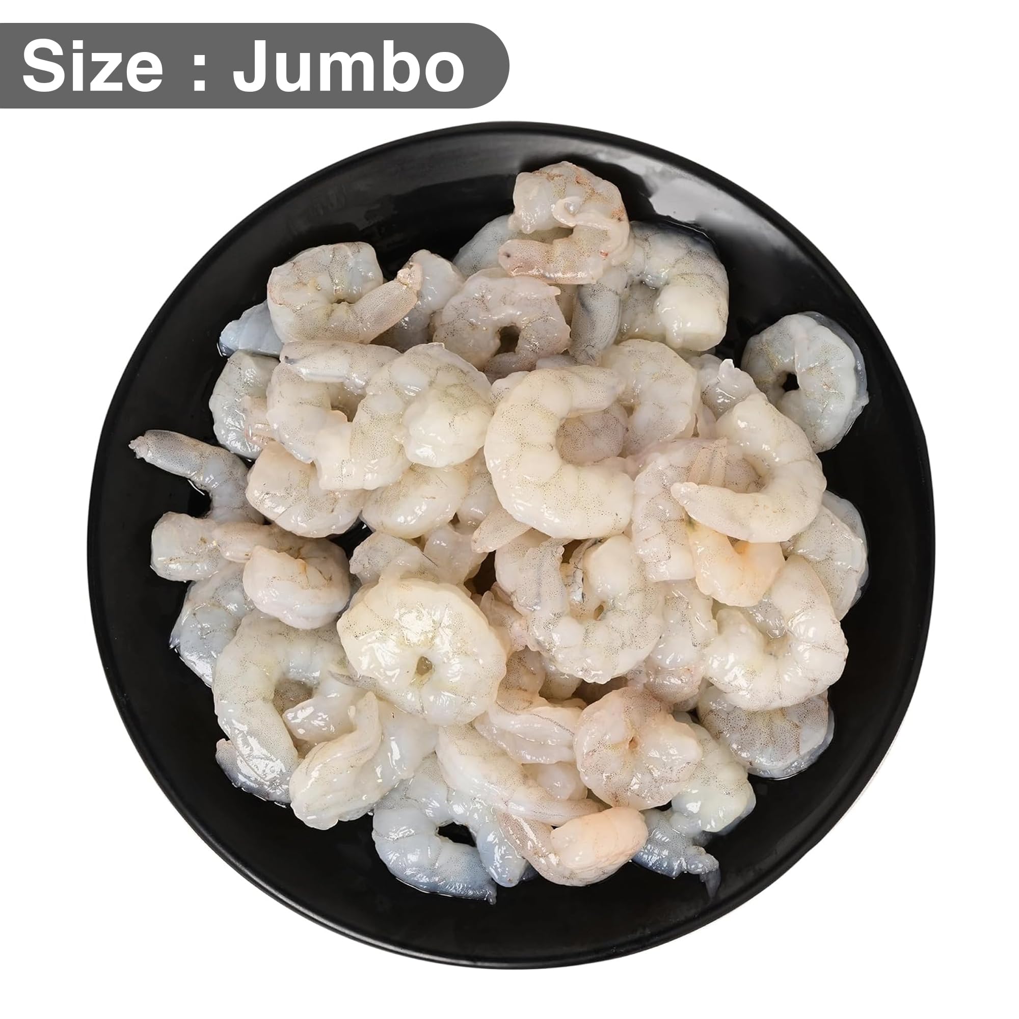 Mega Frozen Prawns | Jumbo, Peeled & Deveined, 500g (23-28Pcs/Pack)