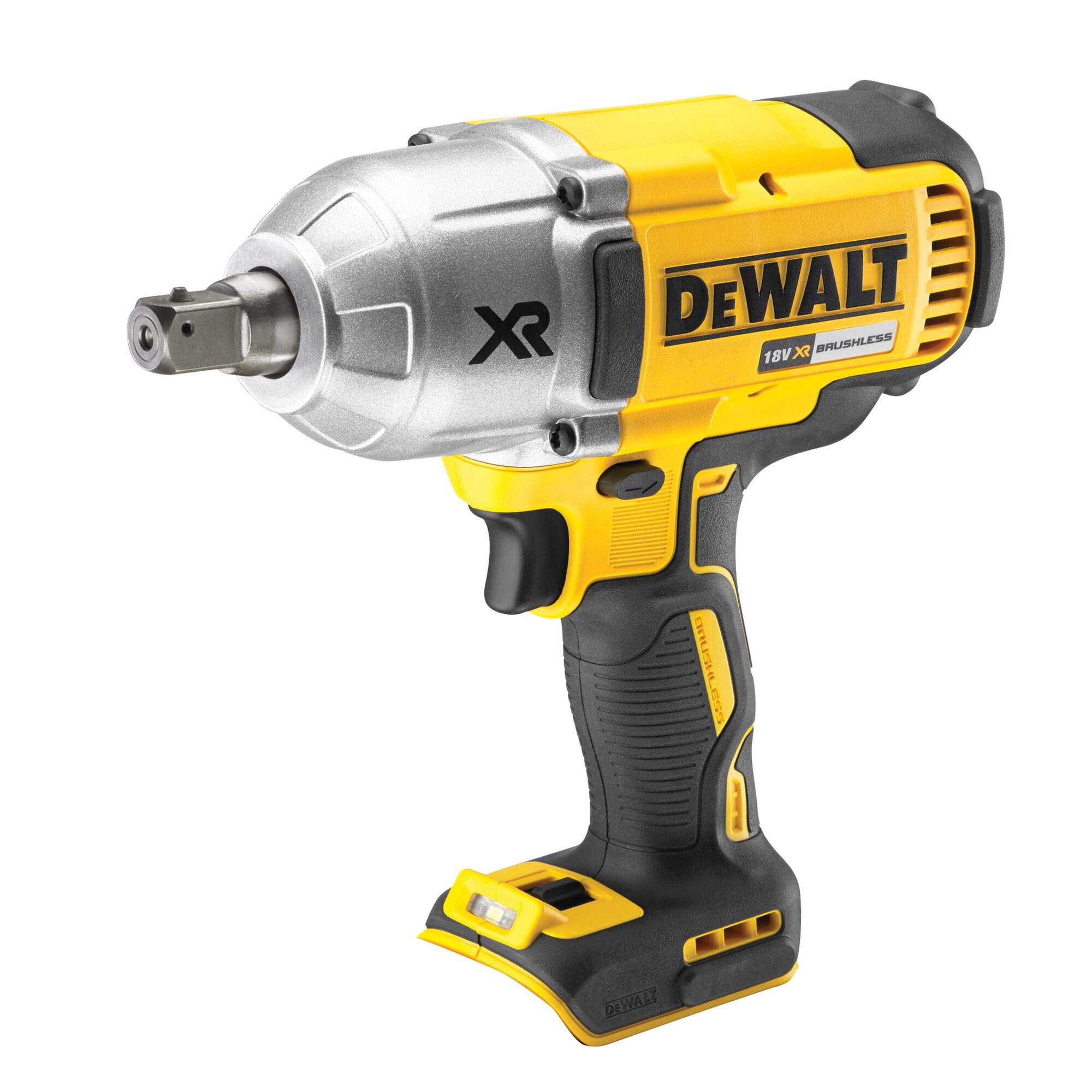 DEWALTDCF899N-XJ, 18 V XR Brushless 1/2 Inch High Torque Impact Wrench (950 Nm), Bare Unit, Yellow/Black