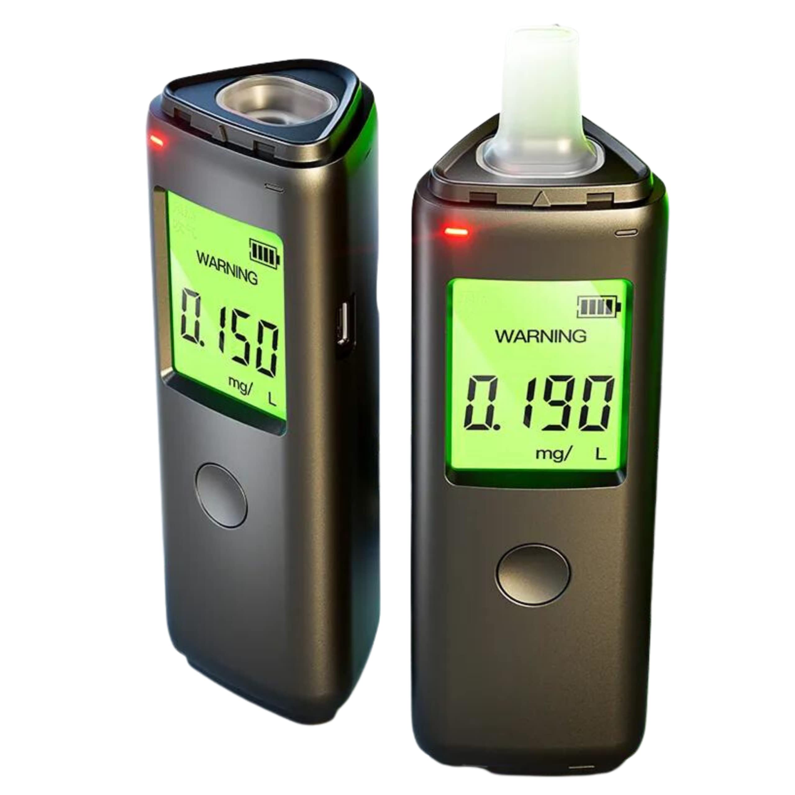 Breathalyzer Alcohol Tester with Fuel Cell Sensor BAC Testing, Portable Instant Read Unit, Fast and Accurate Results,with Indicator Light and Digital Display for Personal & Professional Use