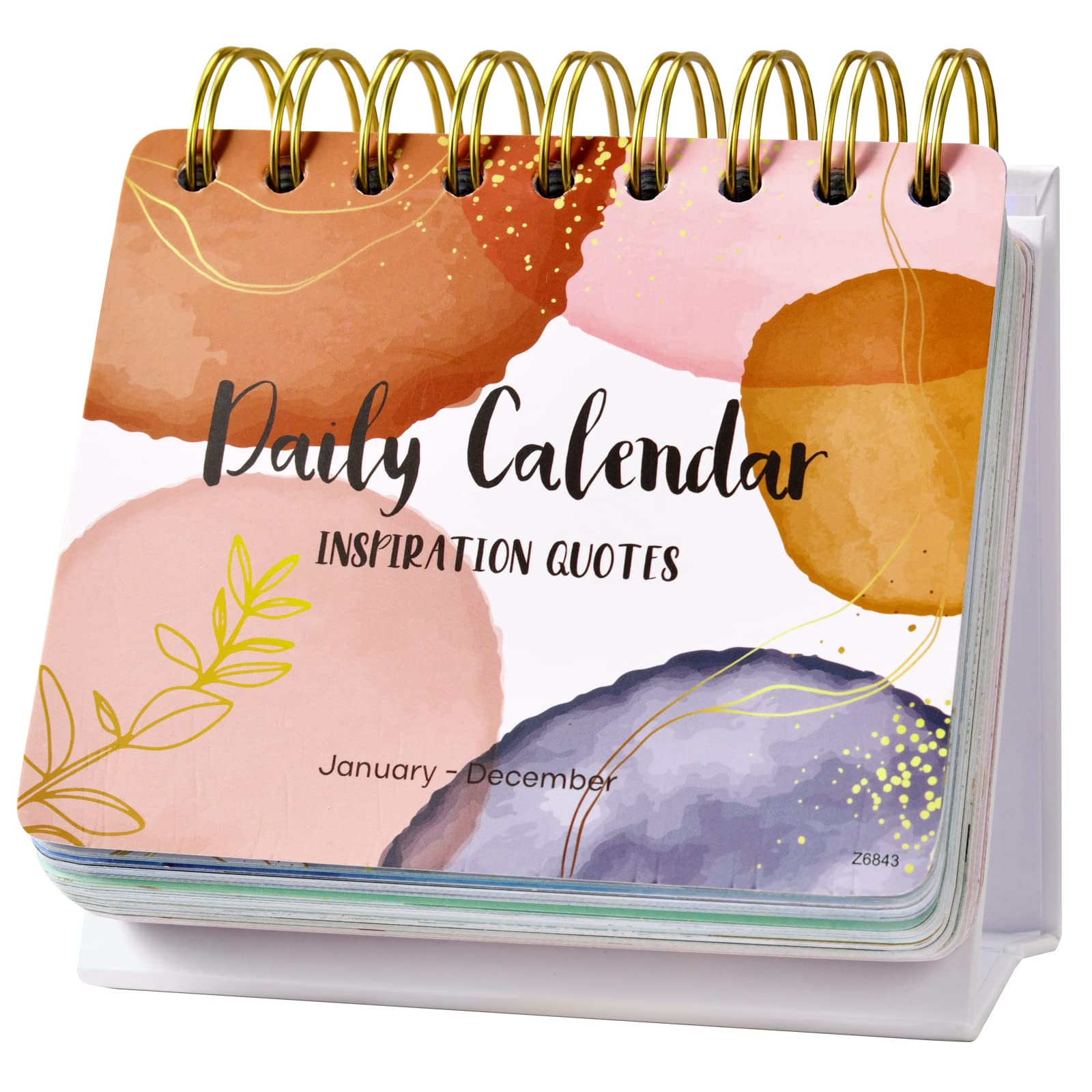 Coboll Motivational & Inspirational Perpetual Daily Calendar - Planners Undated Perpetual Desk Calendar/Inspirational Standing Flip Calendar - Page a Day - (5.5" x 4.8") - Positive Daily