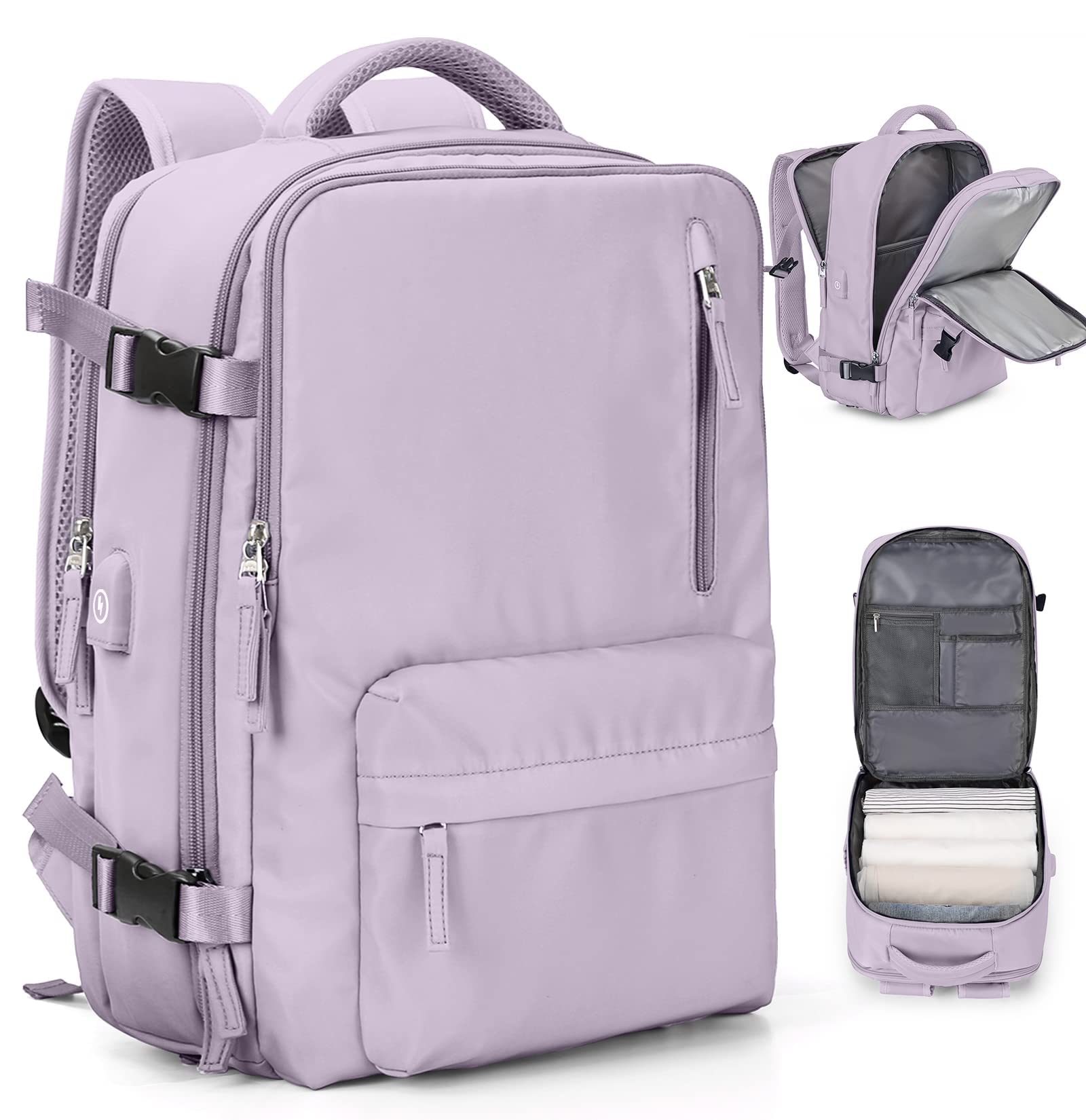 Dorany Extra Large Travel Backpack for Women as Person Item Flight Approved, 40L Carry On Backpack, 17 Inch Laptop Backpack, Waterproof Backpack, Hiking Backpack, School Bag