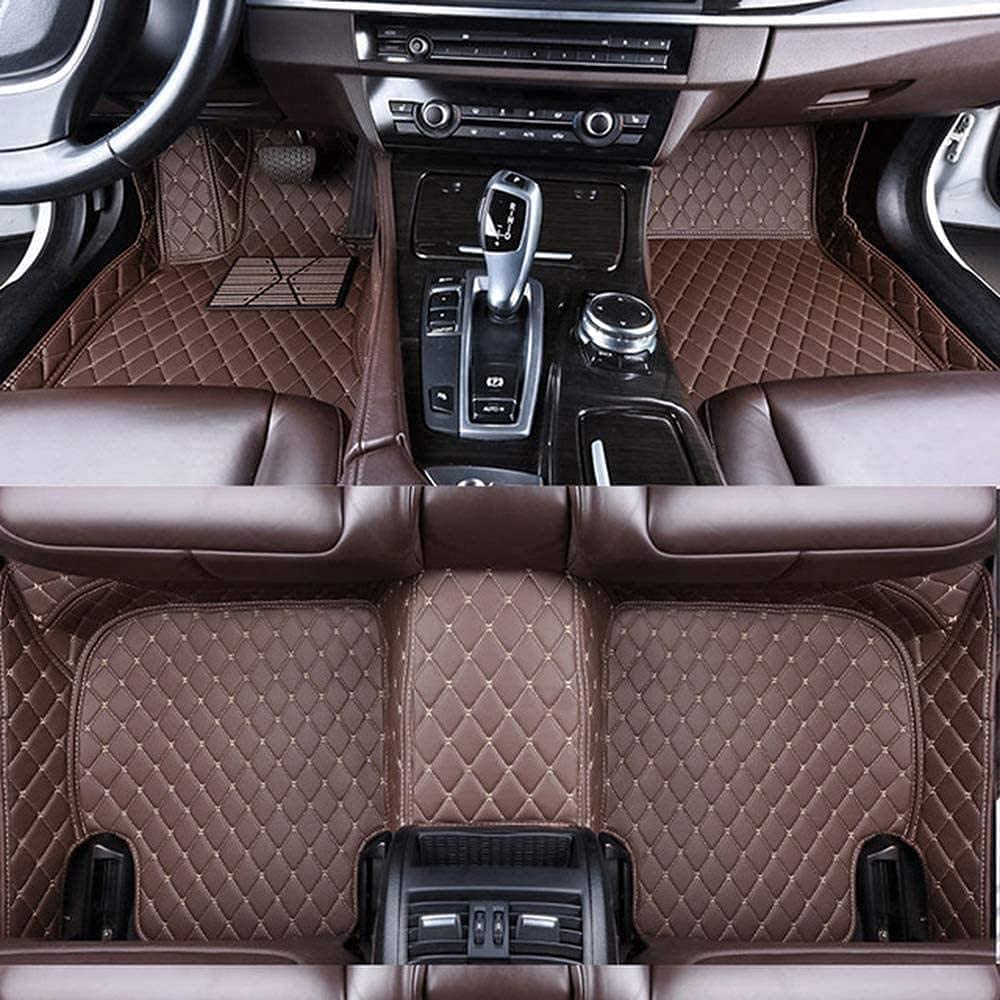 Custom Pu-Leather Car Floor Mats for Leon 2010-2018, Full Coverage Front Rear Row Waterproof Wearable Liners Protection Mat, Car Interior Accessories