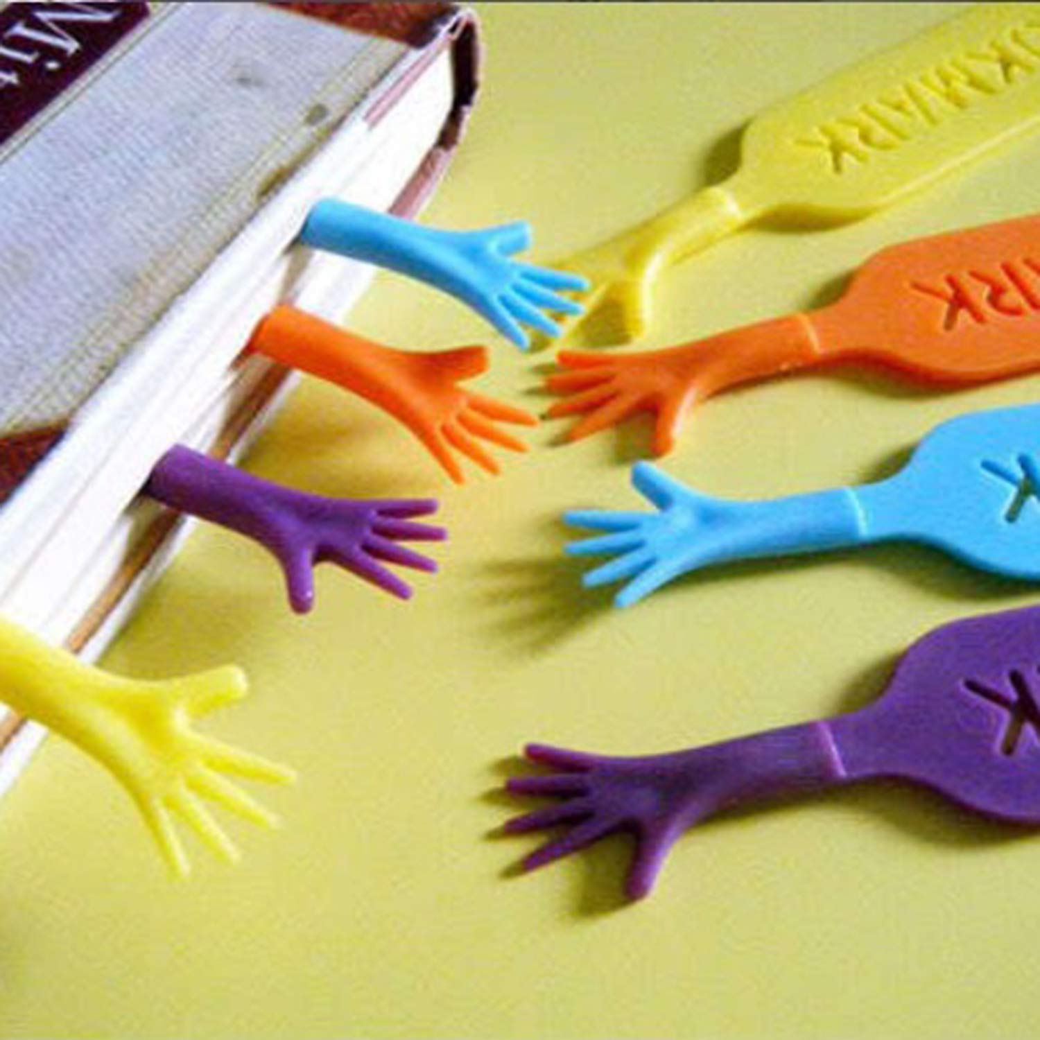 ALUXON 4PCS/SET Kawaii Help Me Bookmark Funny Books Mark Novelty Page Holder Stationery Office School Supplies Gift