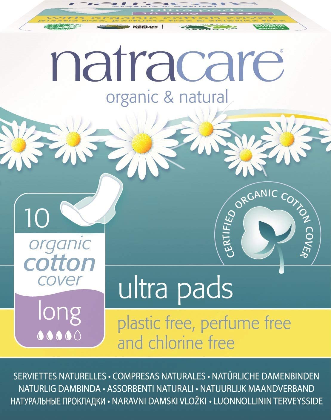 NATRACARENatural Ultra Long Pads With Wings (2 X 10 Ct)