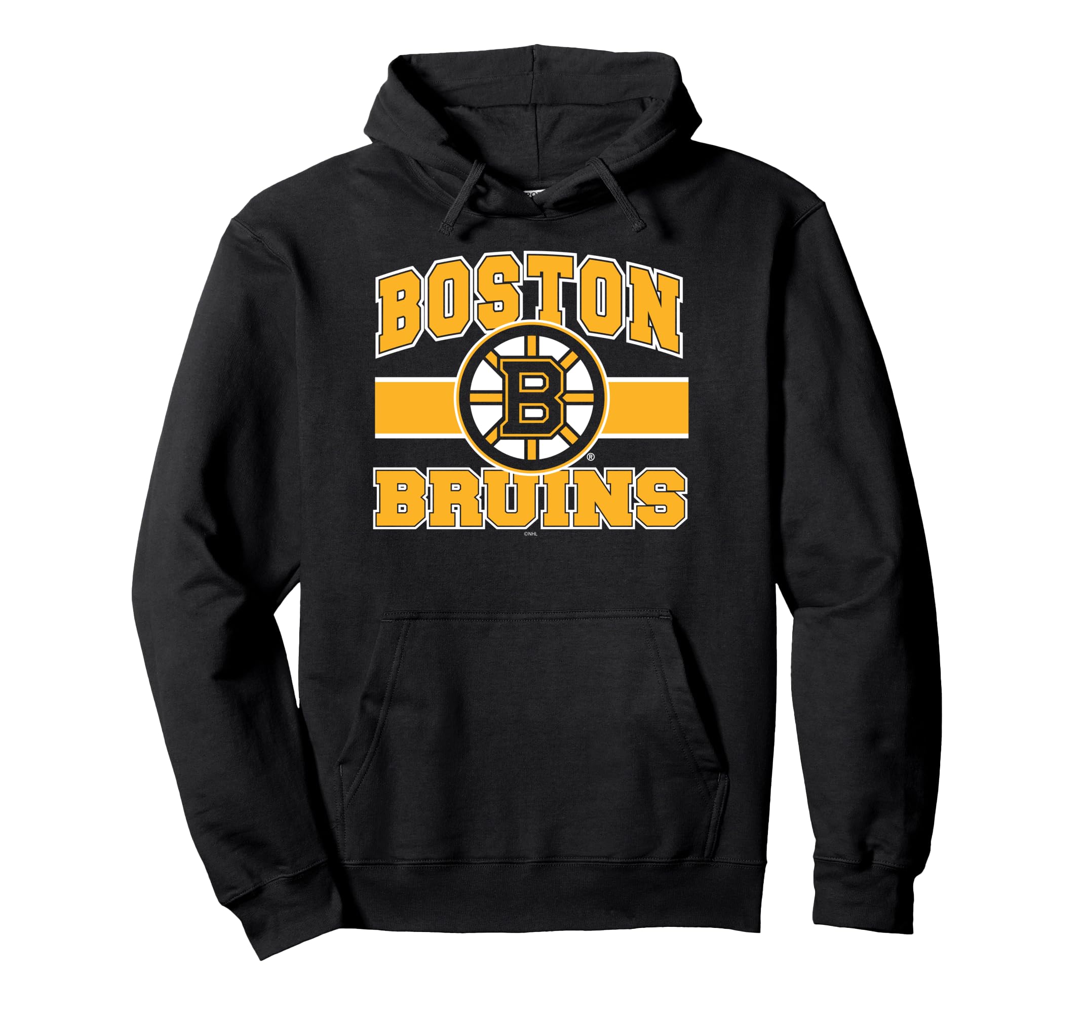 Boston Bruins Stripe Black Officially Licensed Pullover Hoodie