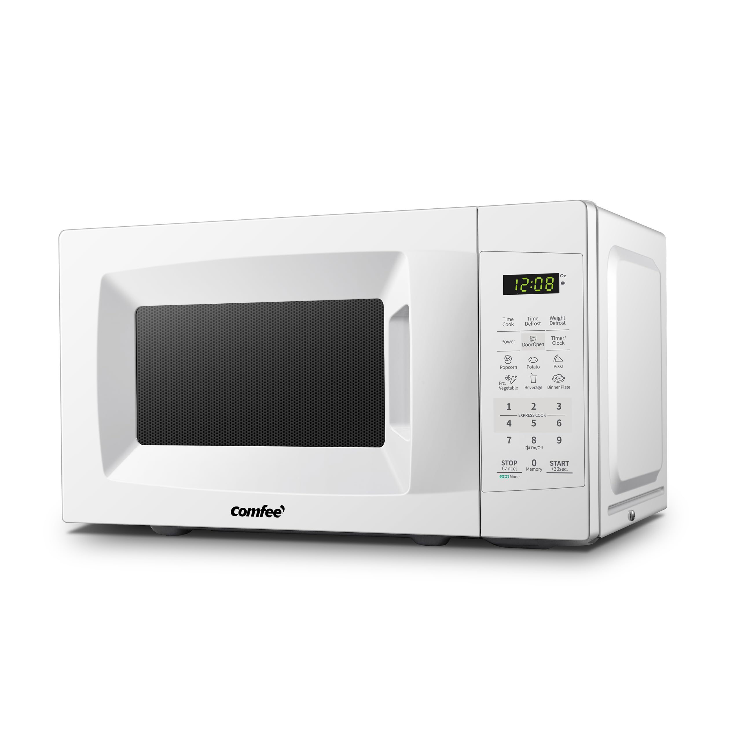 COMFEE'EM720CPL-PM Countertop Microwave Oven with Sound On/Off, ECO Mode and Easy One-Touch Buttons, 0.7 Cu Ft/700W, Pearl White