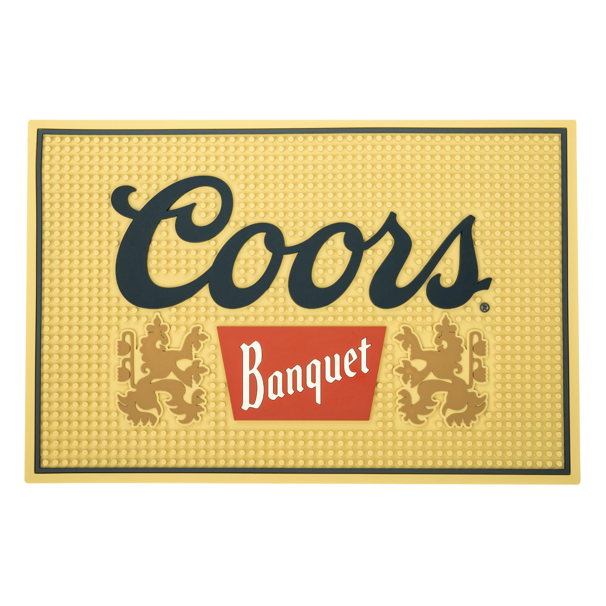 LORD'S ROCKSLORD'S ROCKS Coors Banquet Bar Mat - 18x12 inches, Non-Slip Rubber Backing, Perfect for Countertop Home Bar Coffee Maker Pet Bowl Compatible