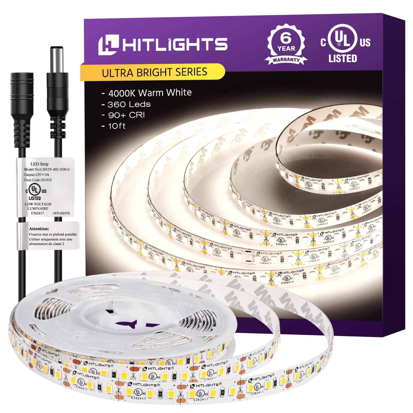 Luma20 UL led Strip Light Neutral White High Density 828Lumens /ft L2012V-402-1030-U