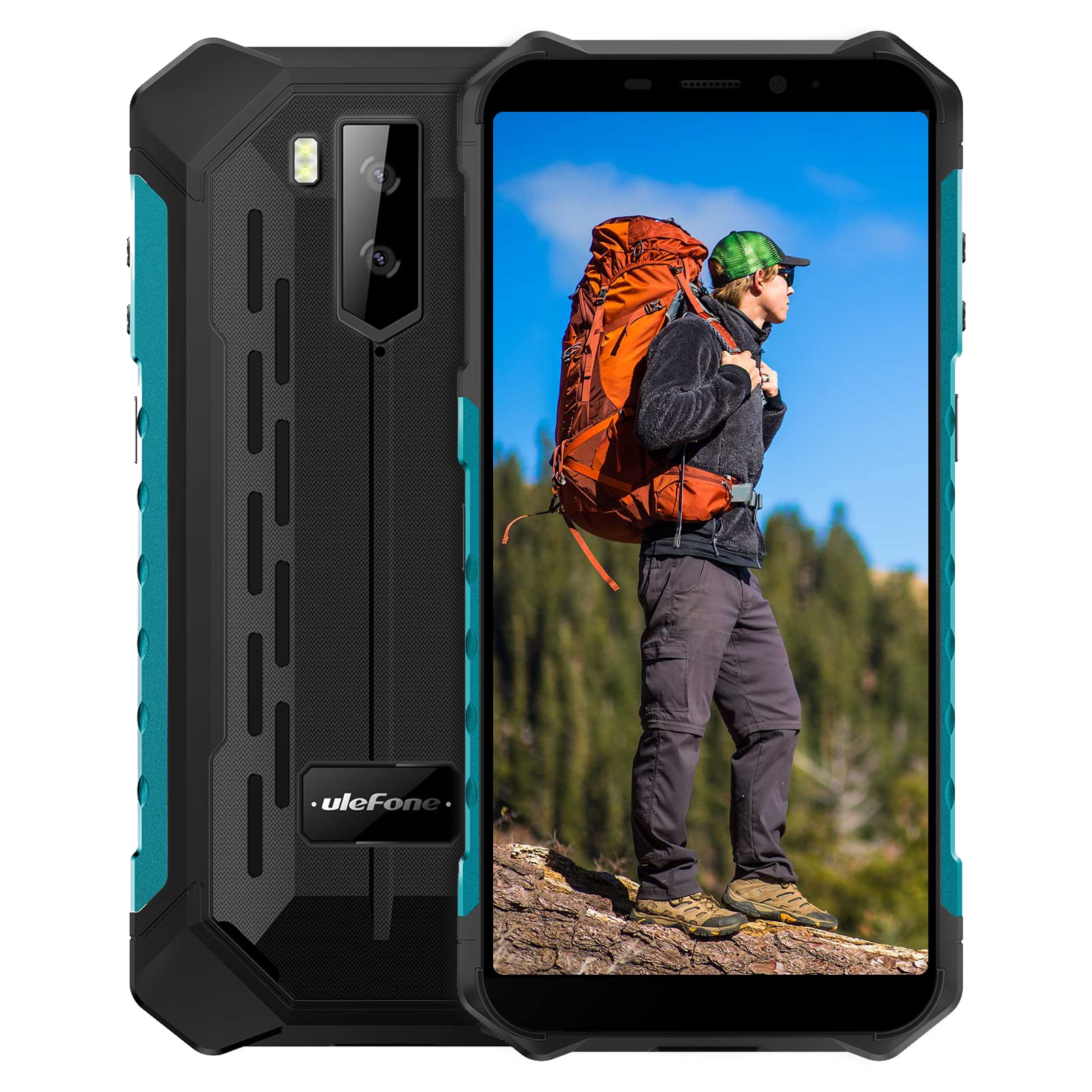 UlefoneArmor X9 Rugged Phones Unlocked (2021), 5.5 inch Screen, Android 11, 3GB + 32GB Octa-core, 13MP + 2MP Dual Rear Cameras, Waterproof, Military Grade Smartphone, Face ID, NFC, OTG, WiFi -Orange