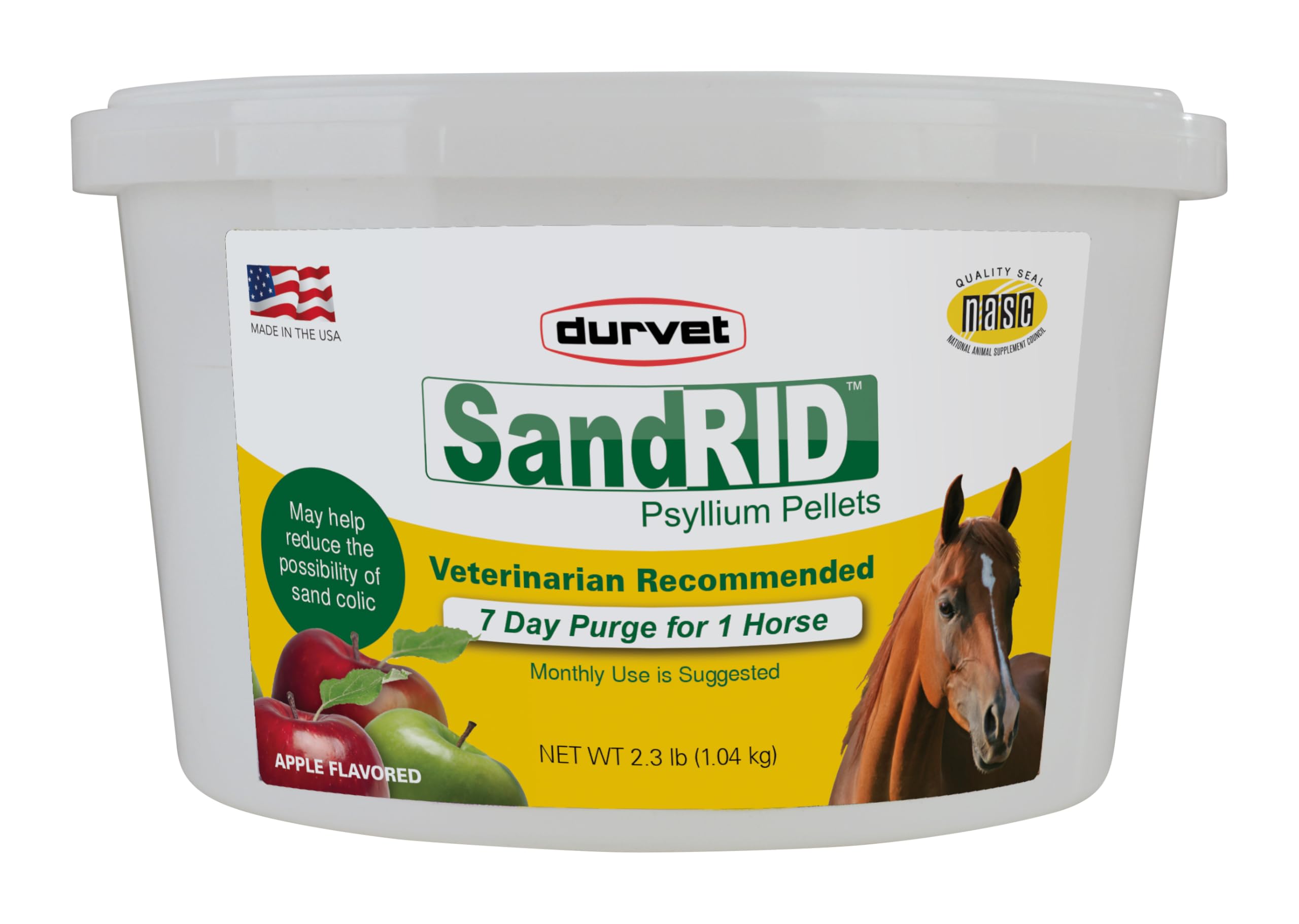 Durvet/Equine 699696 Sandrid Psyllium Pellets Value Pack for Equine, 2.3 lb