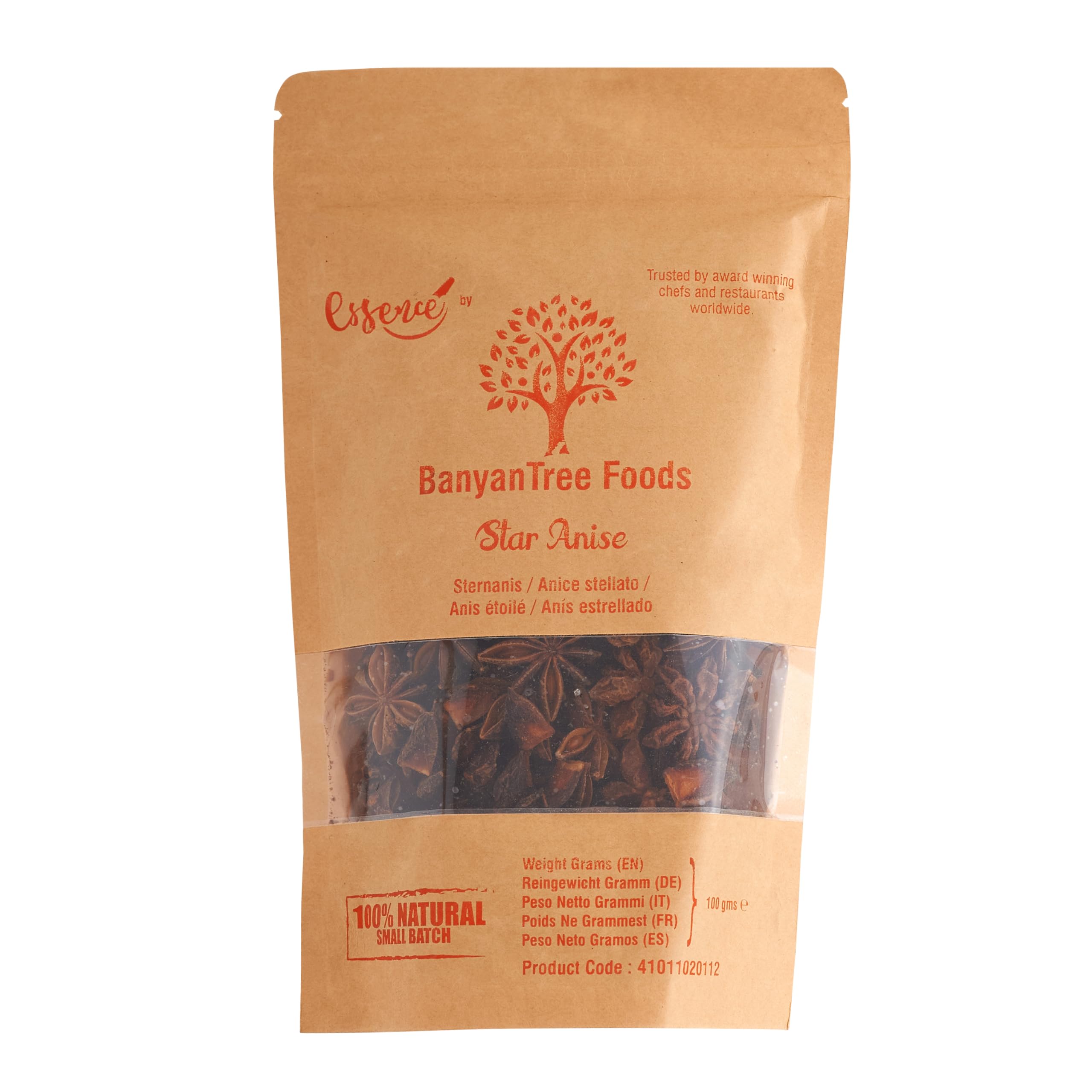 BanyanTree Foods Star Anise 100g| Aniseed| Badiya ~ Ideal for Soups, Teas & Rice | Indian Origin| All Natural| Premuim Quality | Vegan| No Color