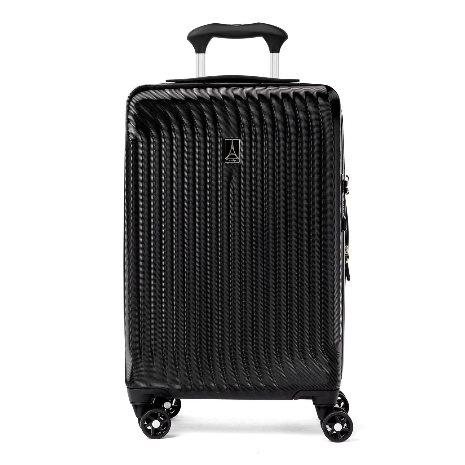 TravelproMaxlite Air Hardside Expandable Spinner, Black, Carry-On 21-Inch, Maxlite Air Hardside Expandable Luggage, 8 Spinner Wheels, Lightweight Hard Shell Polycarbonate