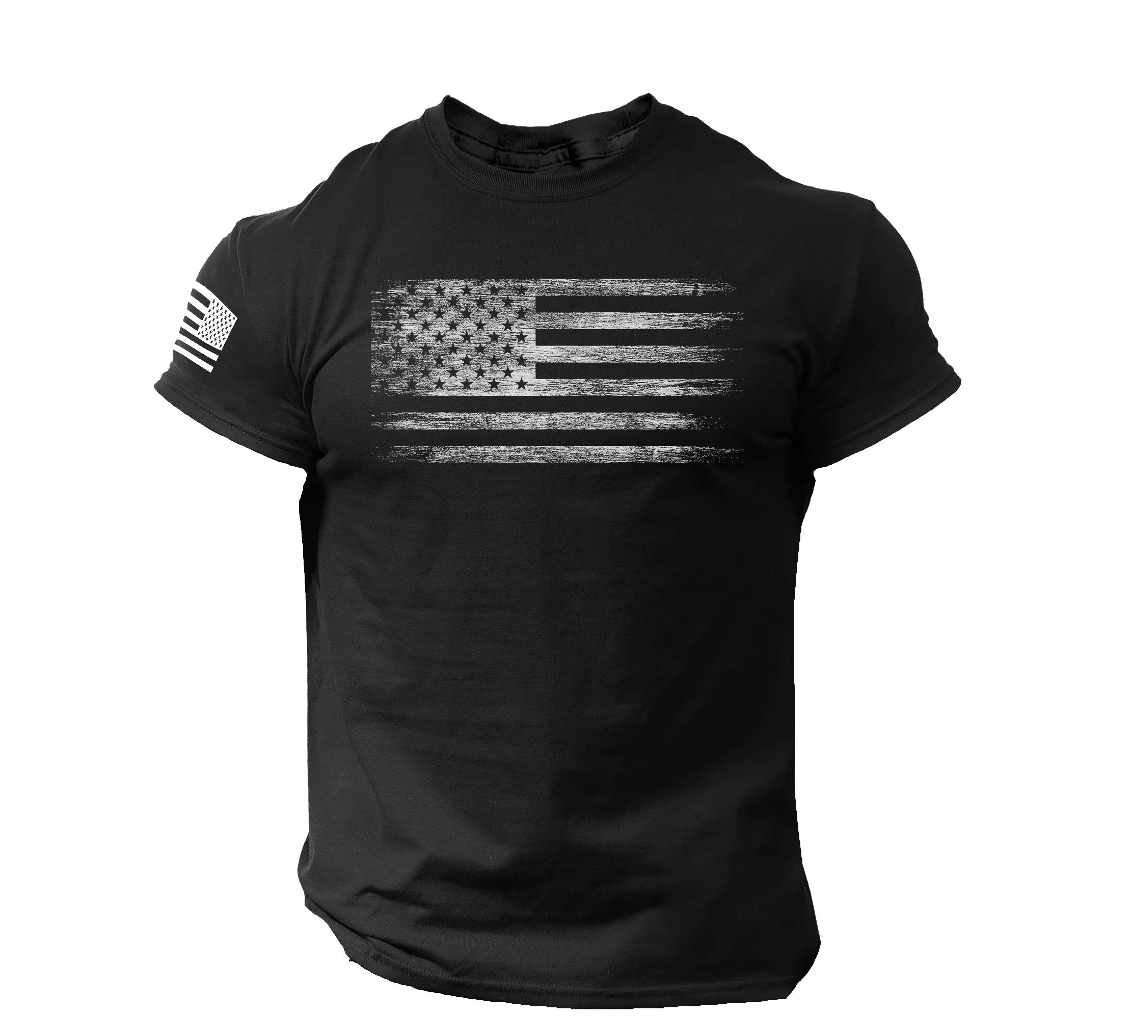 Rogue StyleDistressed American Flag Men T Shirt – USA