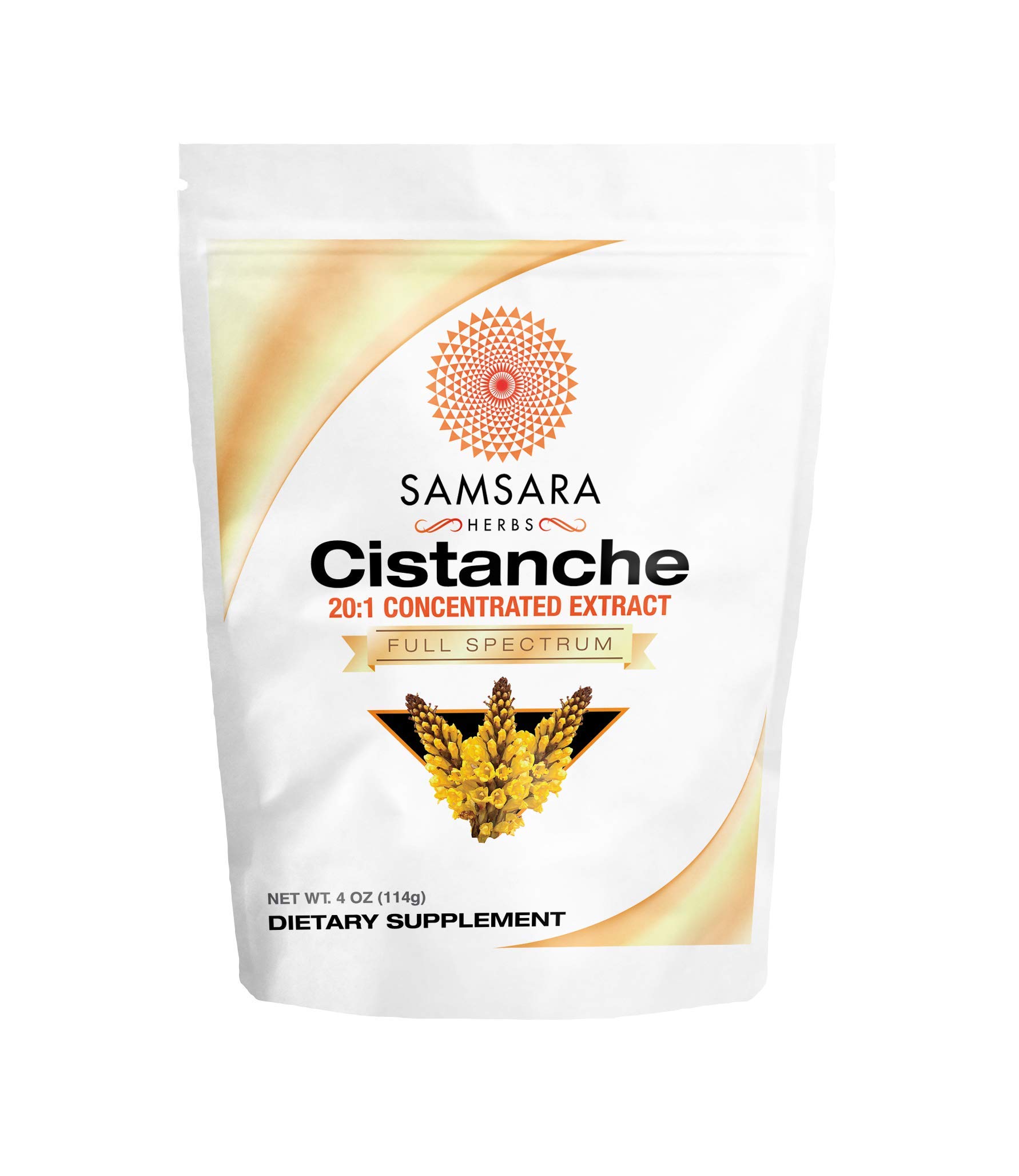 Cistanche Extract Powder (4oz) - 20:1 Concentration - Made in The USA - 3rd Party Tested - Strength, Vitality & Mood (Huge 2950mg Serving)