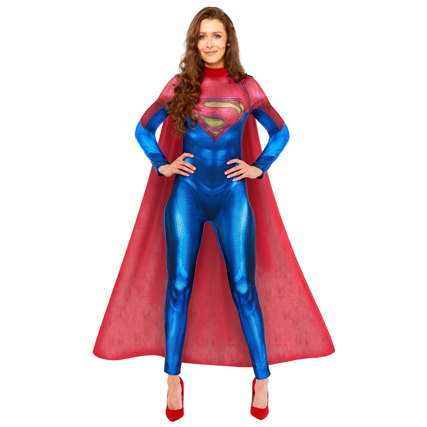 amscan Women's Women's Officially Licensed Warner Bros. Supergirl Jumpsuit Women's Officially Licensed Warner Bros. Supergirl Jumpsuit