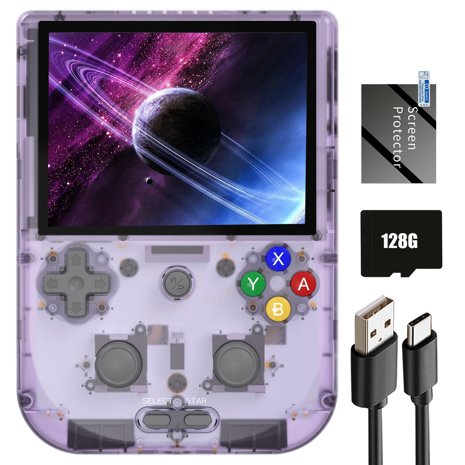 RG405V Retro Handheld Game, Android 12 Built-in 128G TF Card 3172 Games,4 inch IPS Touch Screen with Game Front-end,RG405V Supports