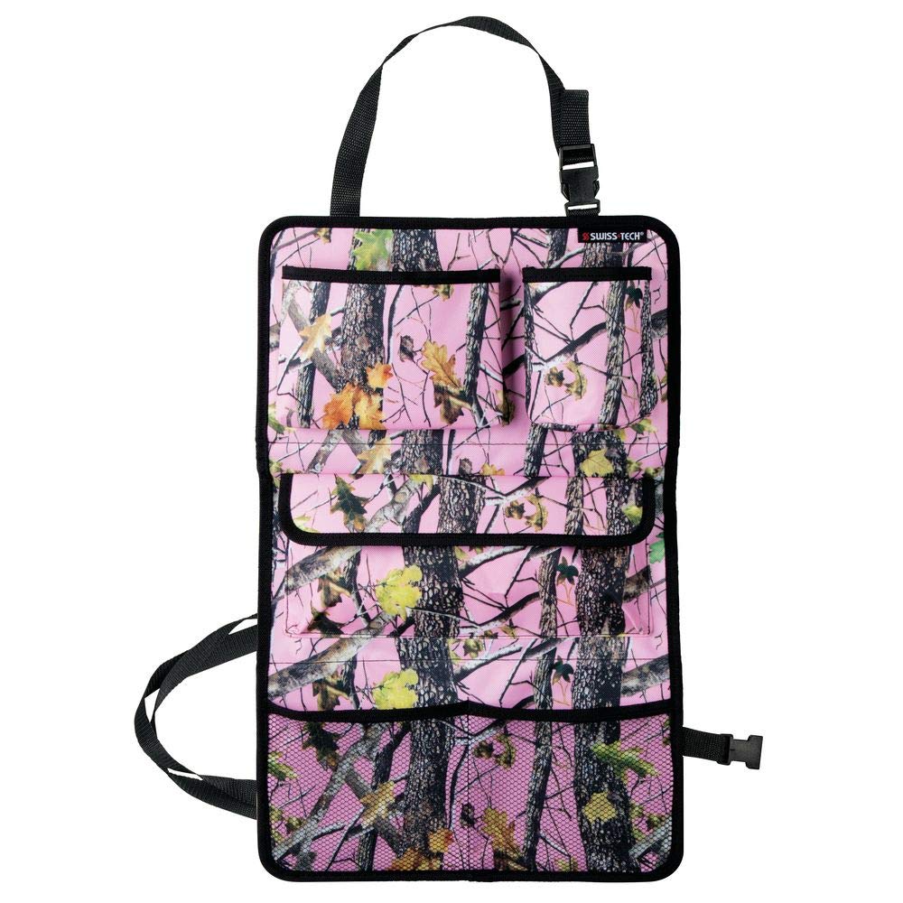 Swiss+Tech ST80441 Camouflage Backseat Travel Organizer for Cars/Trucks/SUVs/RVs Forest/Black, Pink Woodland