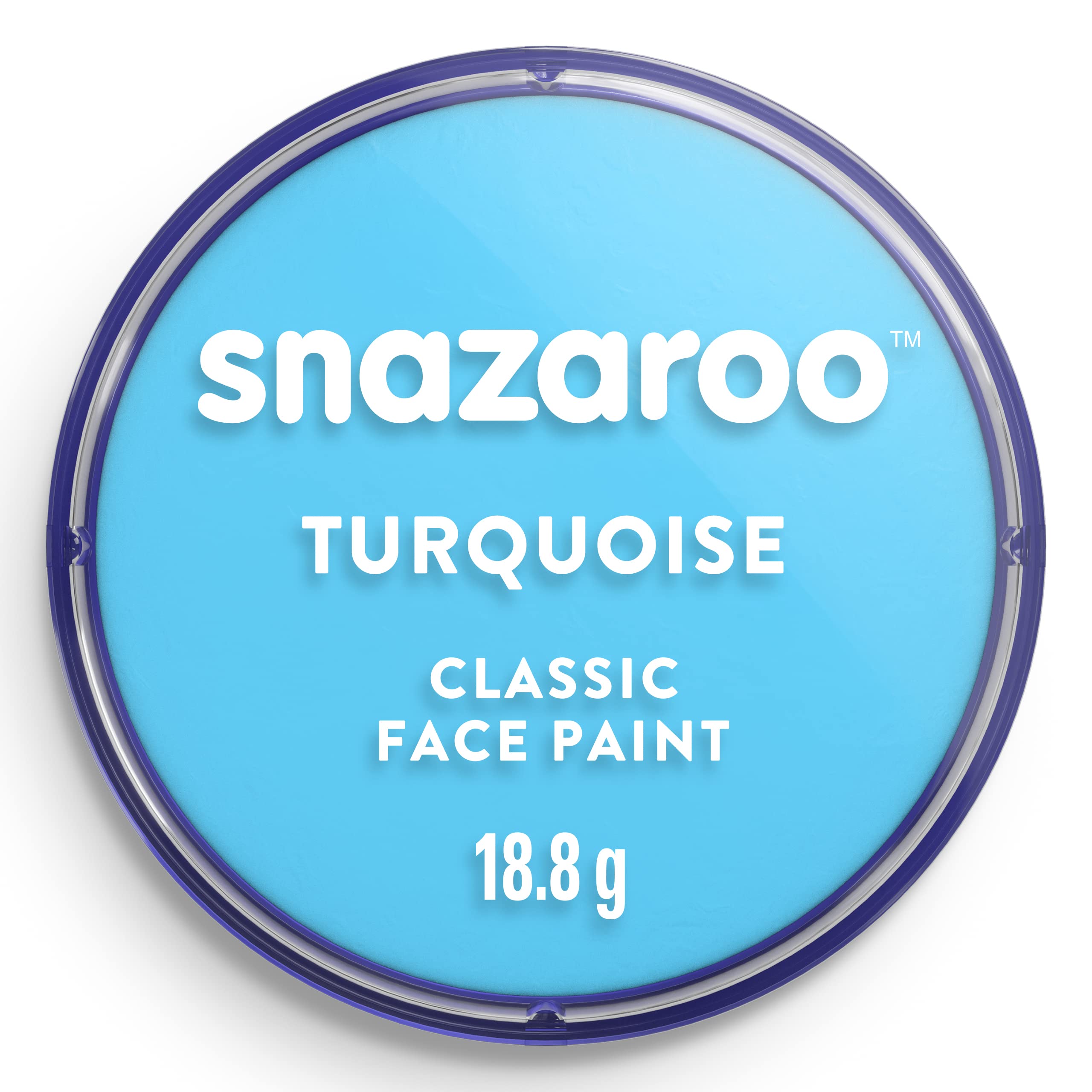 SnazarooSnazaroo Turquoise Make-Up (18 ml) Pack of 5 - Classic Face Paint, Perfect for Parties, Cosplay, Animals Events, Carnival, Halloween, & More