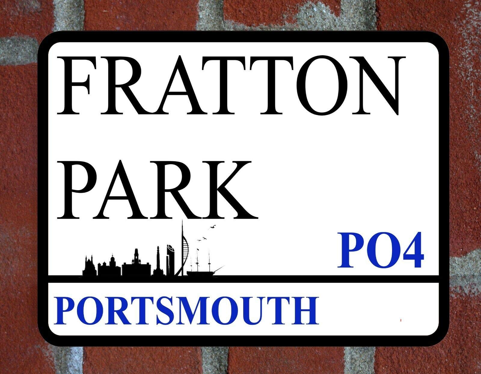 LBS4ALLPORTSMOUTH FRATTON PARK Metal Sign FOOTBALL STREET Man cave Wall Plaque