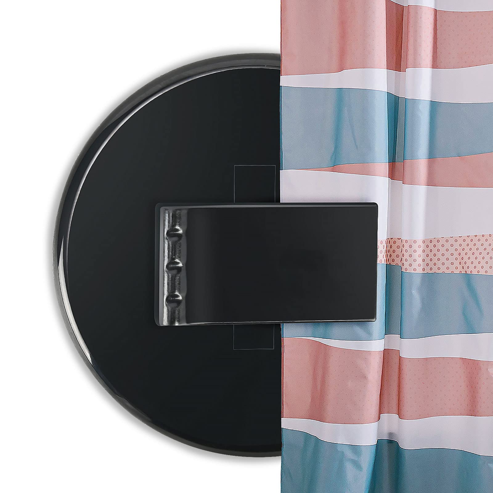 Mata Leon Shower Curtain Clips Windproof Clips , Shower Splash Guard Curtain Clip , Self Adhesive Shower Curtain Clips Splash (Black, 6)